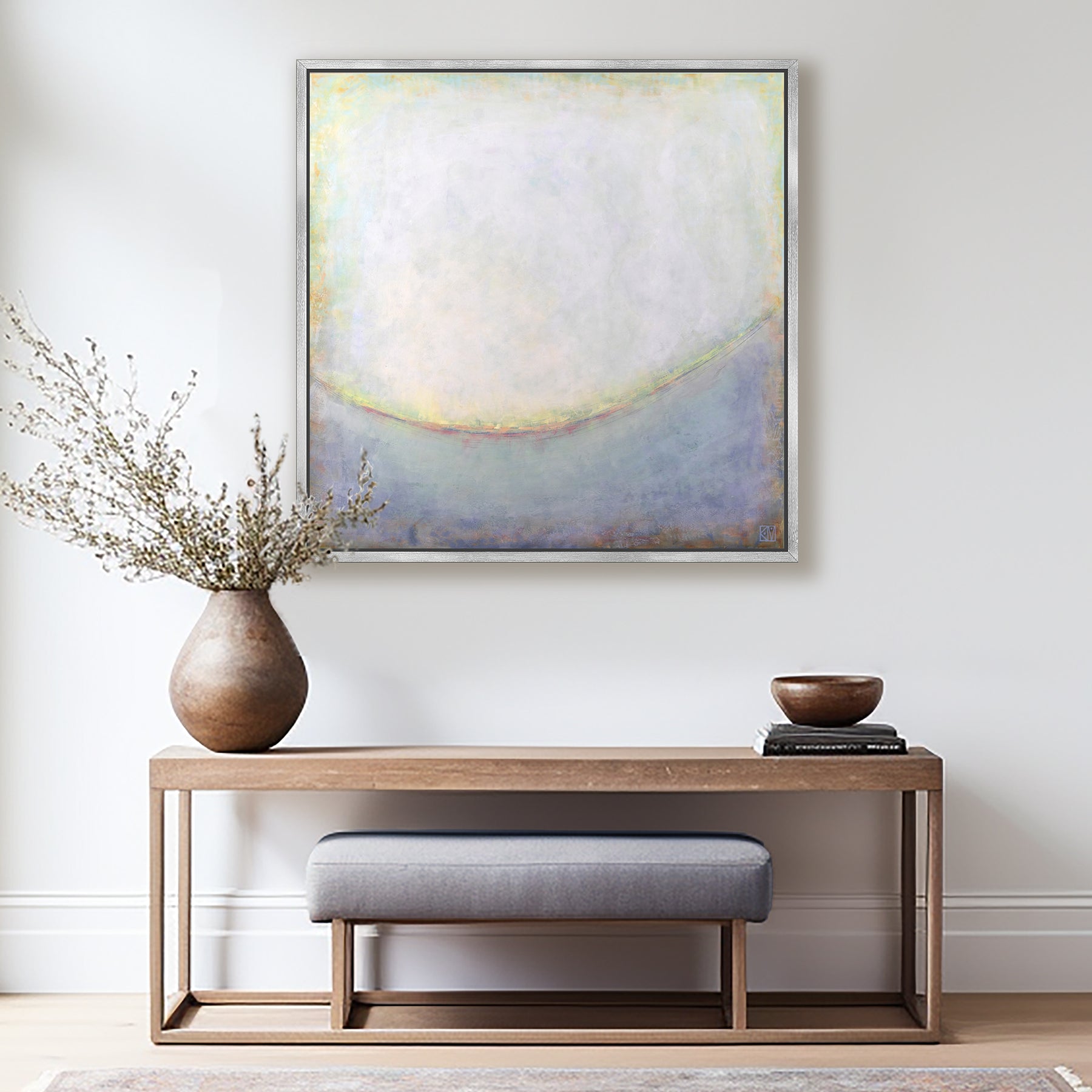 Listening To Mozart ~ Square Canvas Edition Print