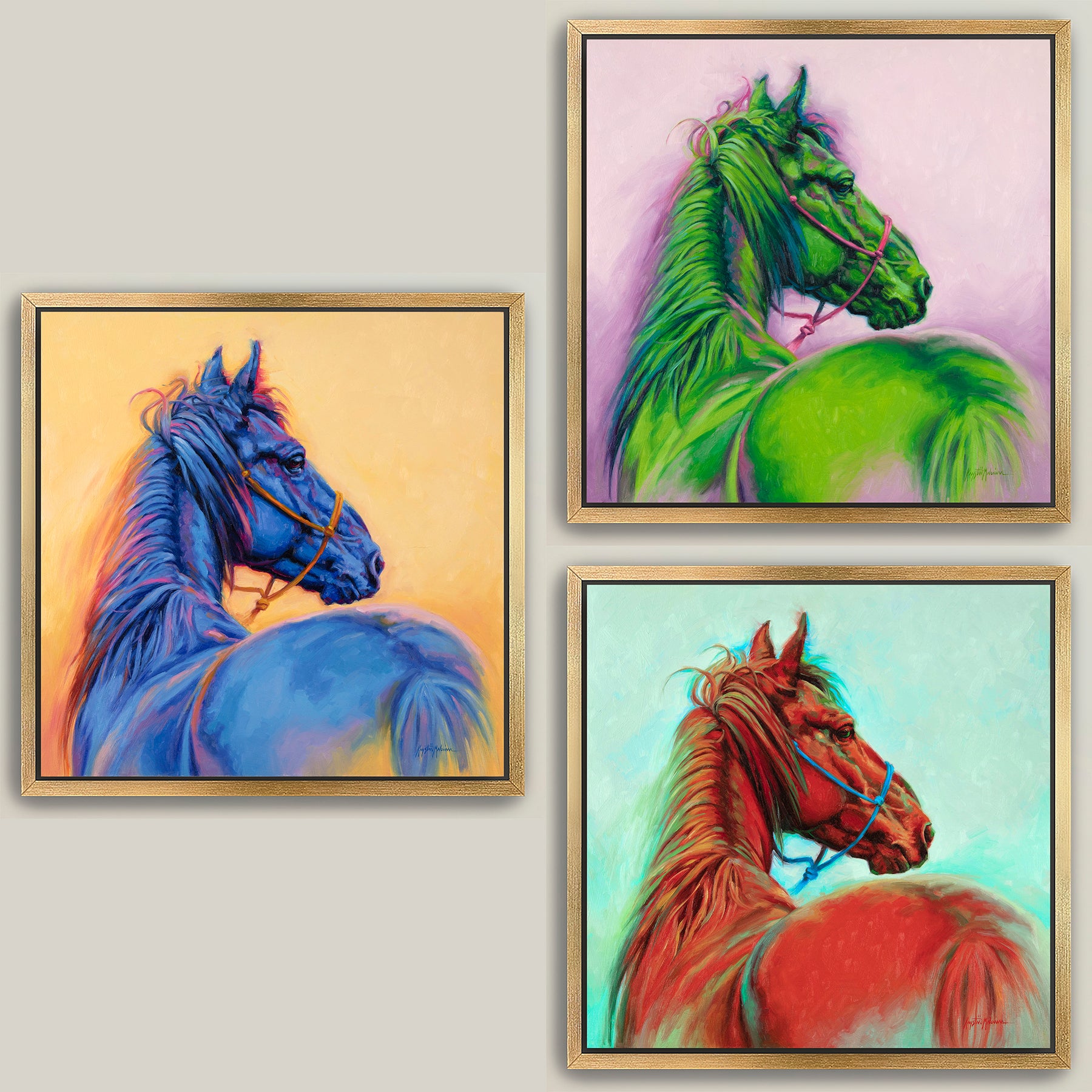 Mustang Colors ~ Square Canvas Edition Print Set