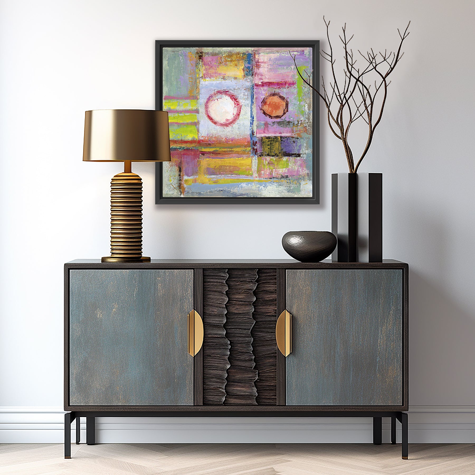 My Friend Next Door ~ Square Canvas Edition Print