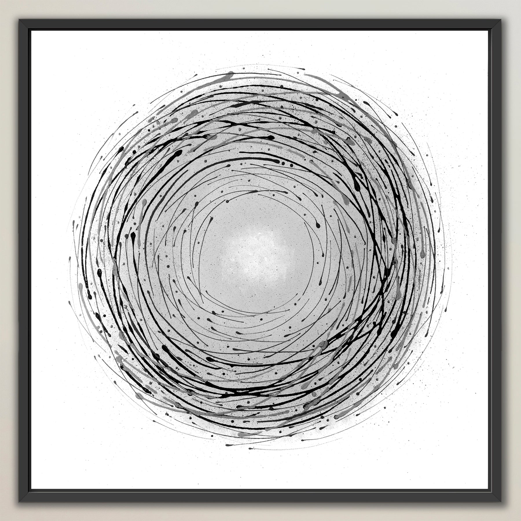 Nest ~ Black + White ~ Square Canvas Edition