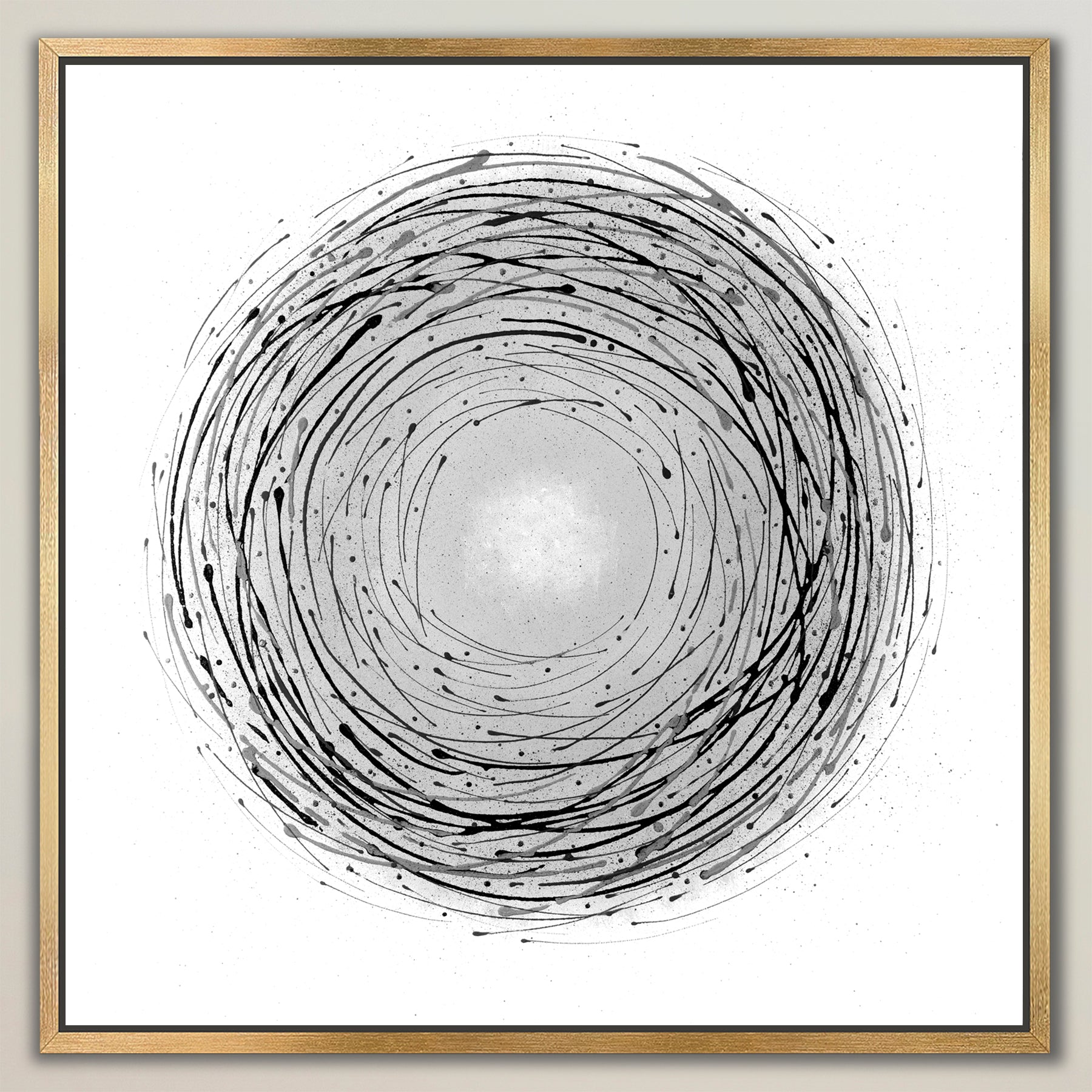 Nest ~ Black + White ~ Square Canvas Edition