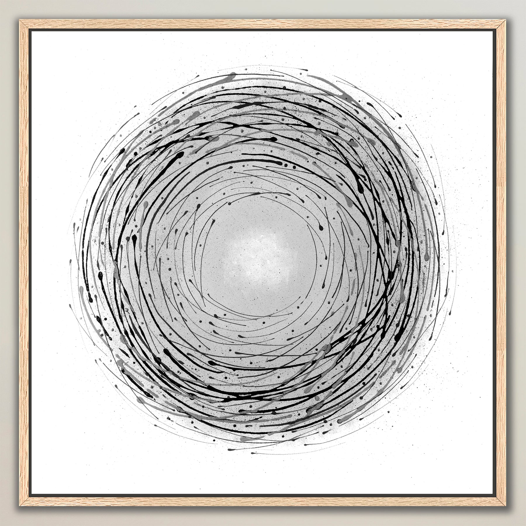 Nest ~ Black + White ~ Square Canvas Edition