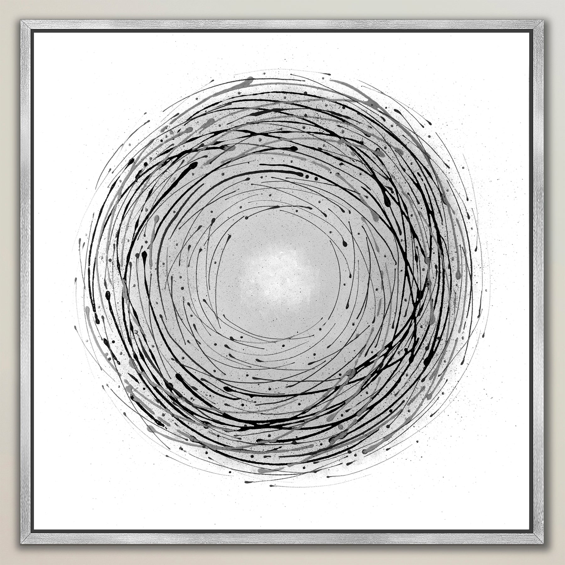 Nest ~ Black + White ~ Square Canvas Edition