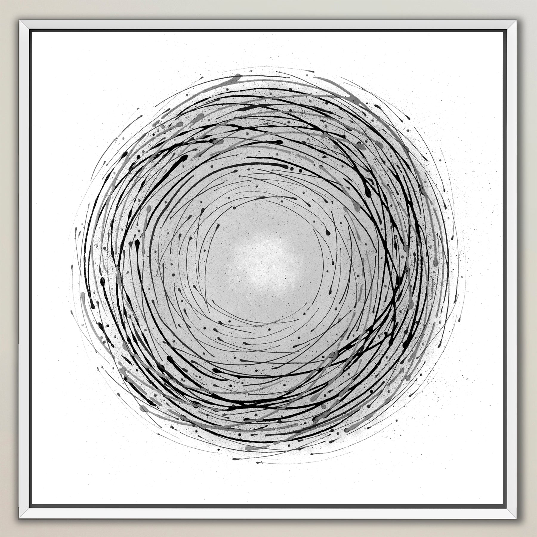 Nest ~ Black + White ~ Square Canvas Edition