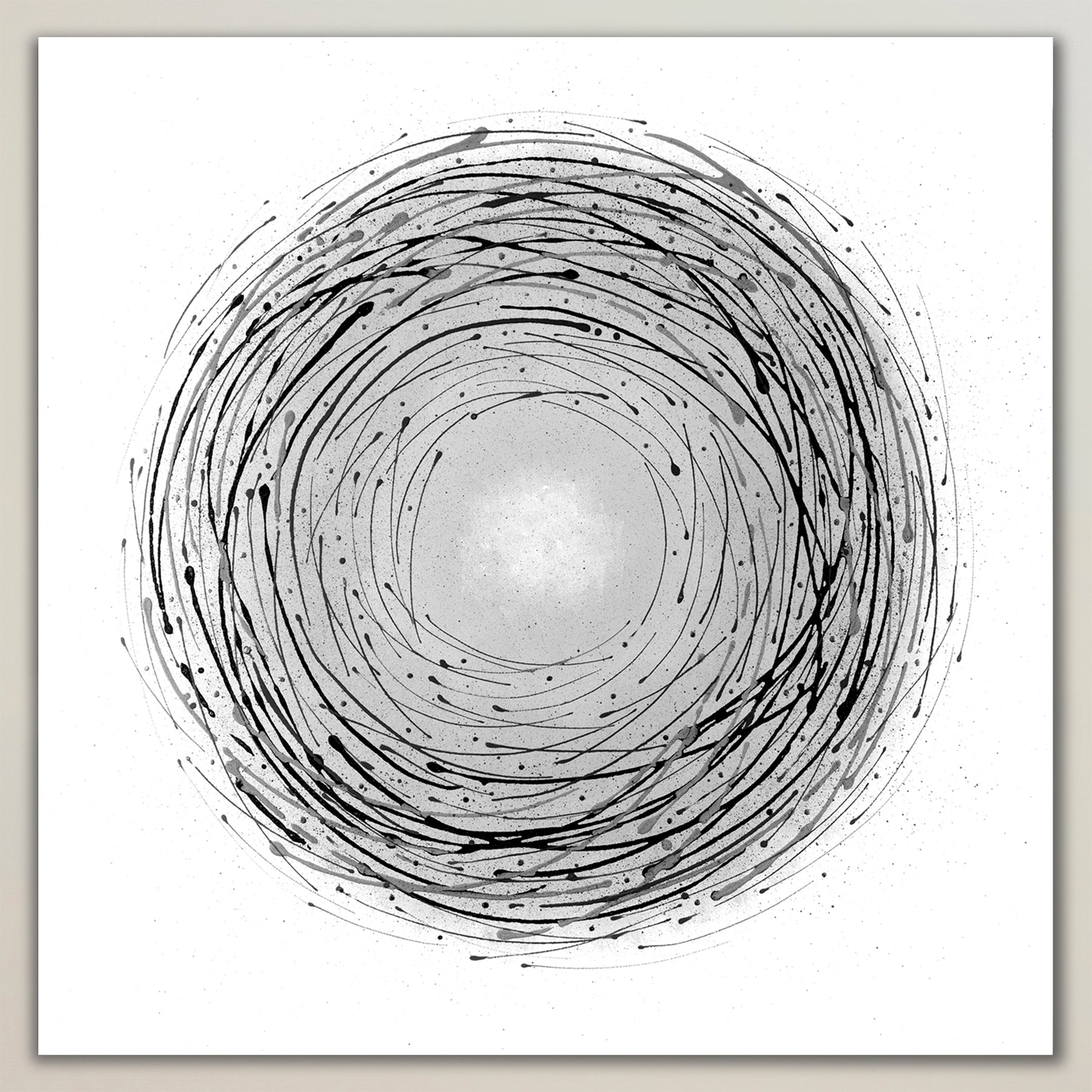 Nest ~ Black + White ~ Square Canvas Edition