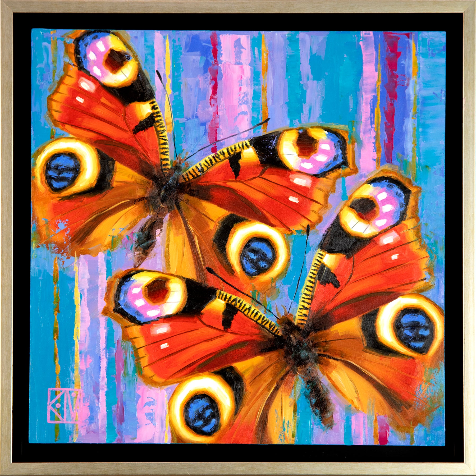 Peacock Butterfly ~ Original Oil Painting