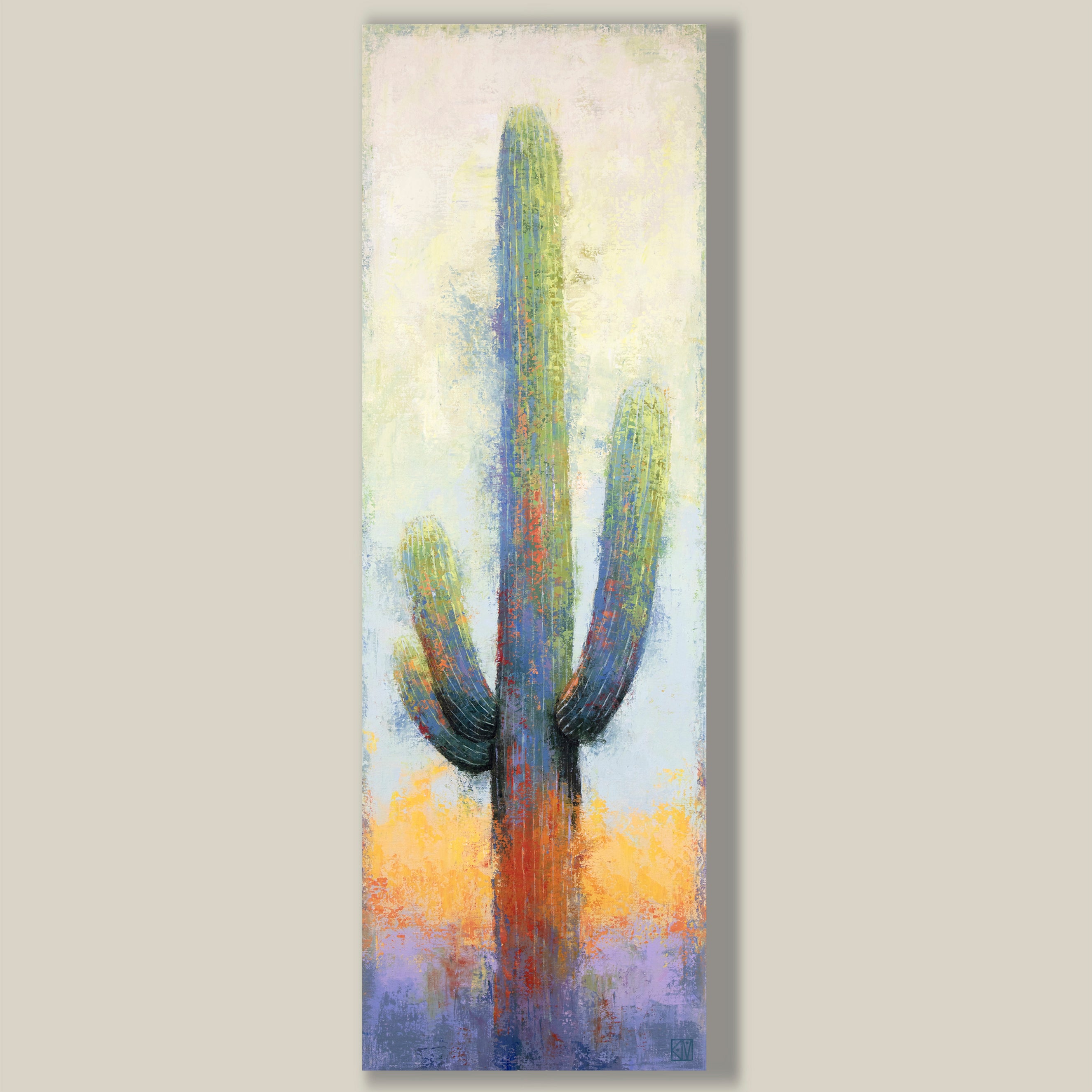 Saguaro Sentinel ~ Vertical Canvas Print Edition