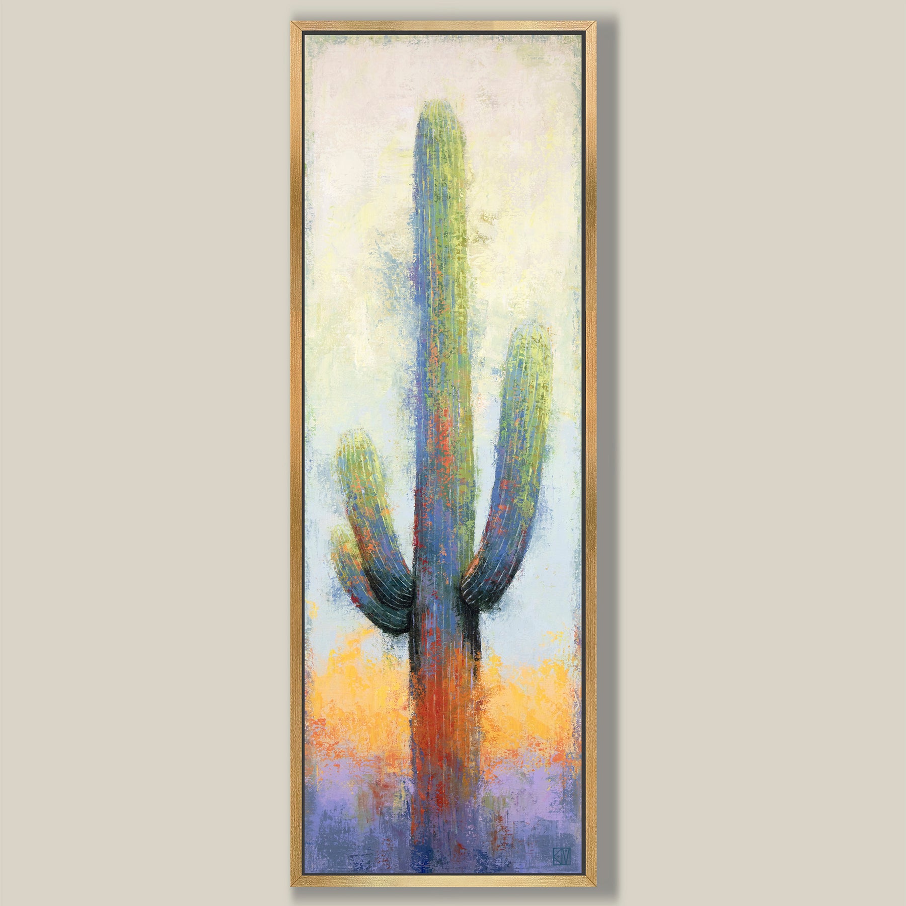 Saguaro Sentinel ~ Vertical Canvas Print Edition