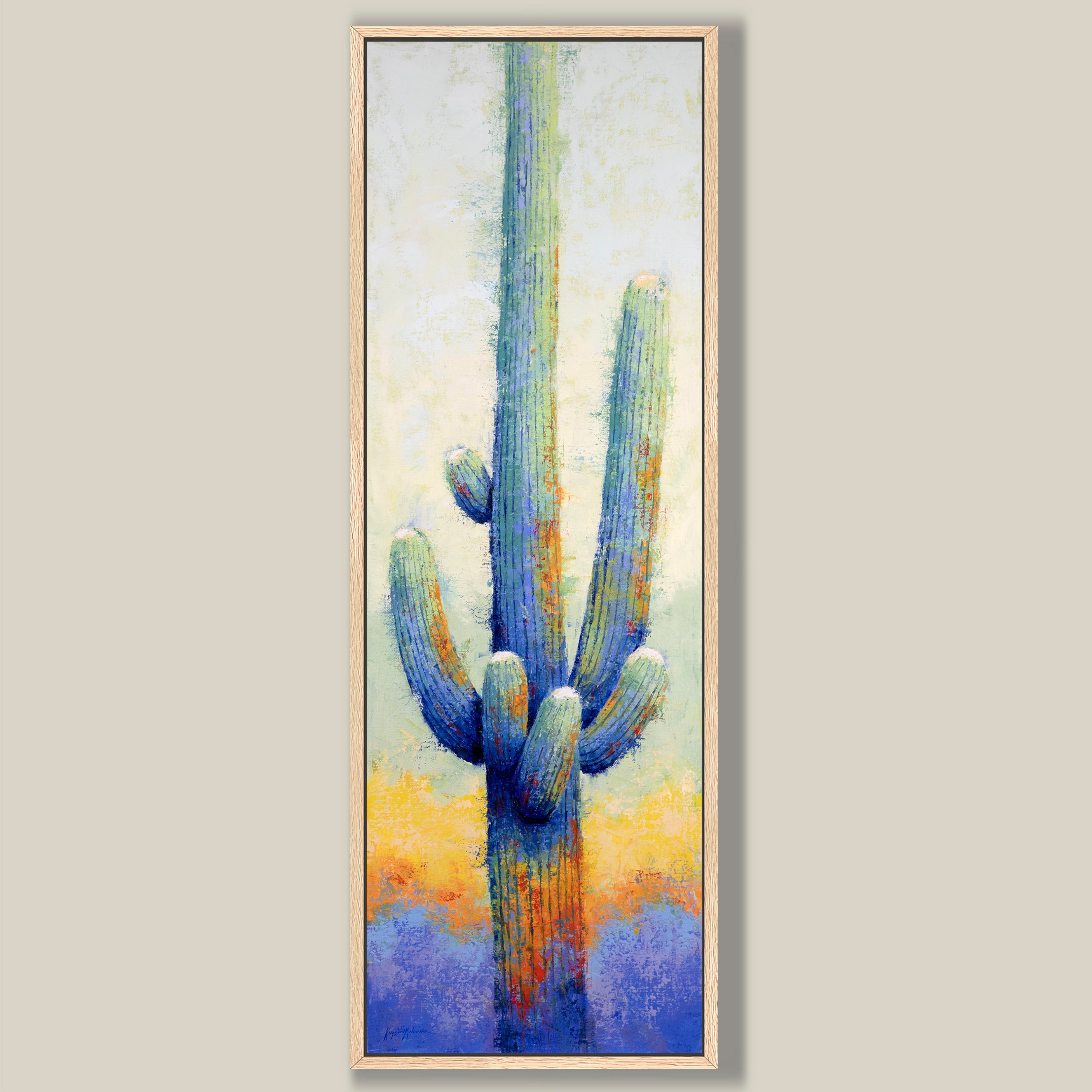 Saguaro Pair ~ Vertical Canvas Print Edition