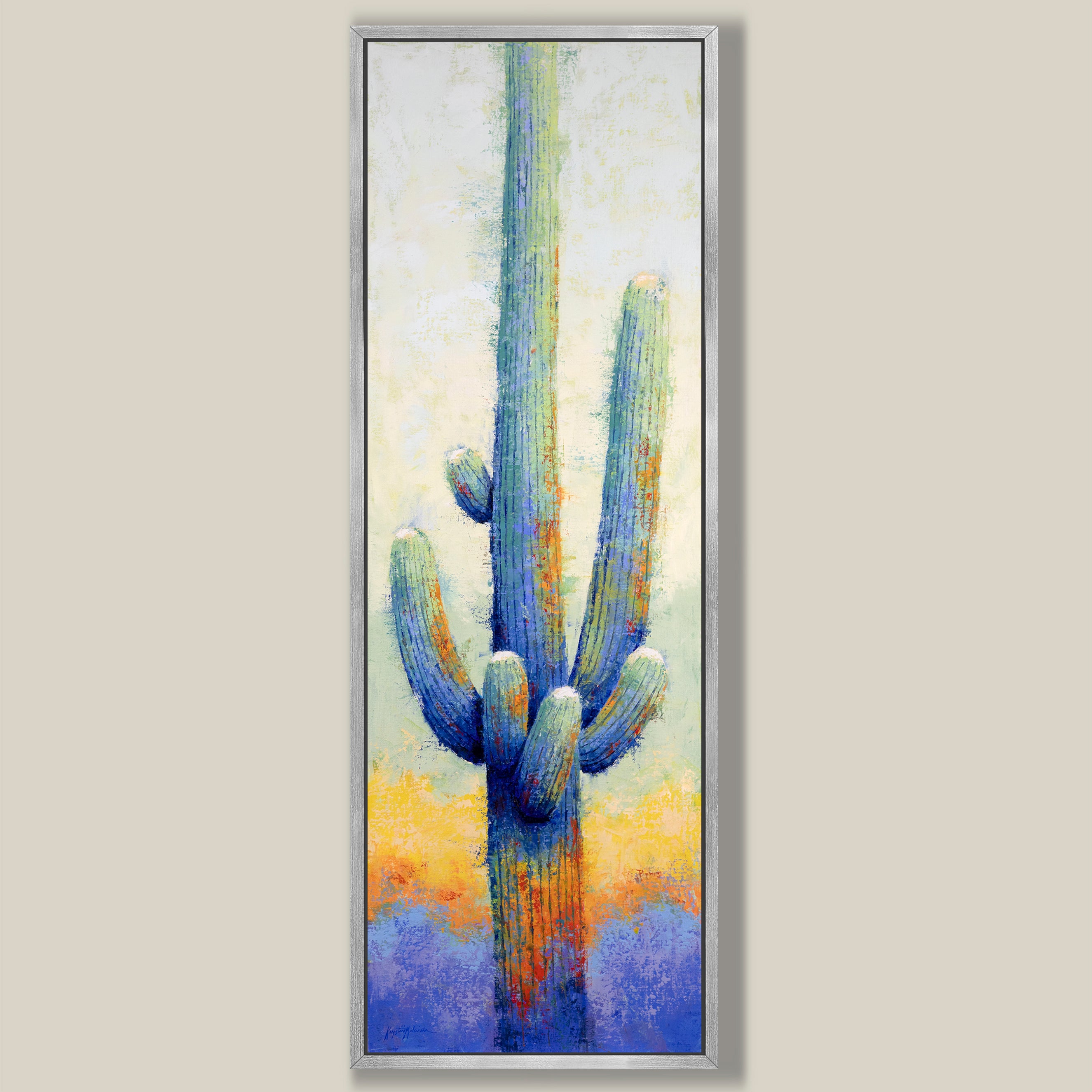 Saguaro Pair ~ Vertical Canvas Print Edition