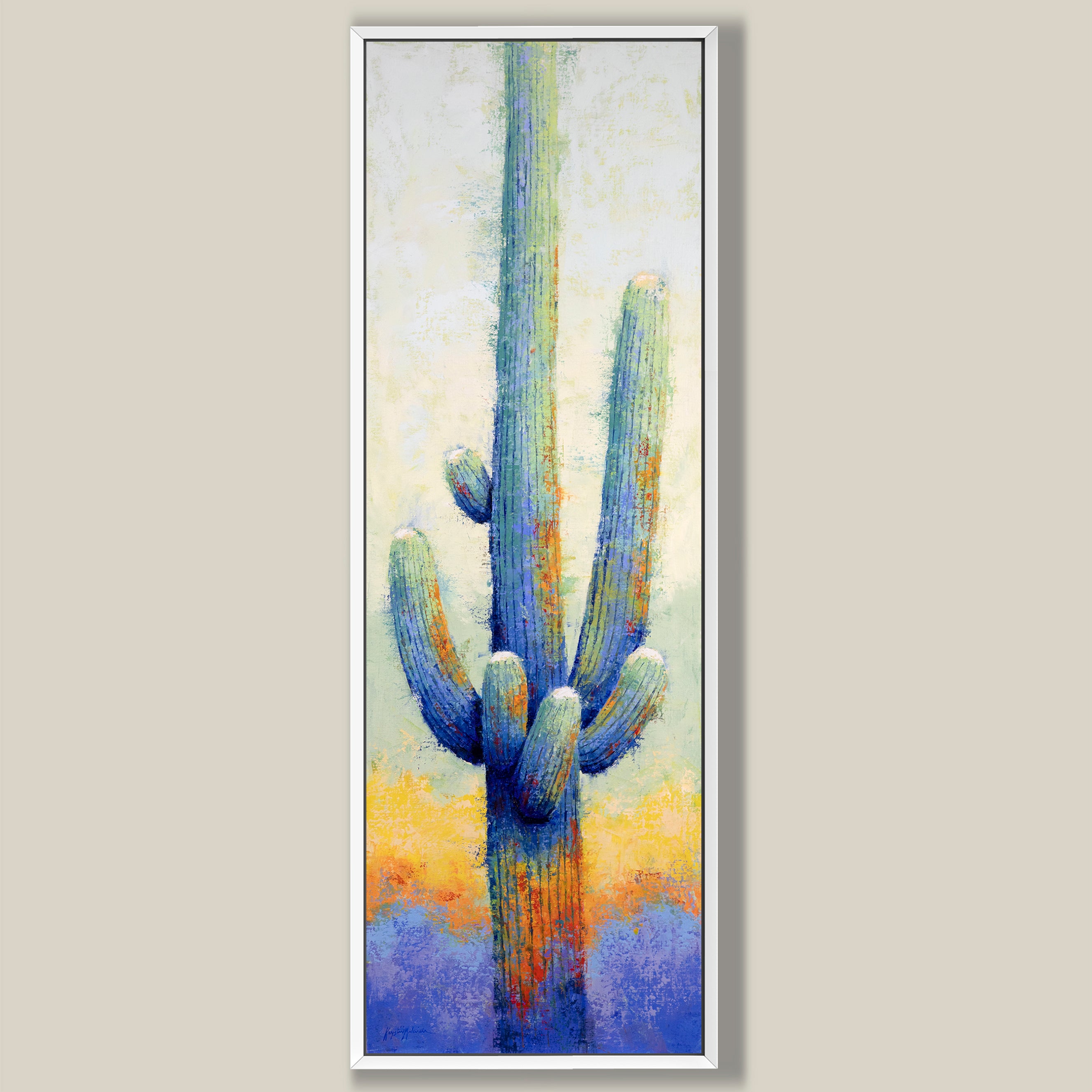 Saguaro Pair ~ Vertical Canvas Print Edition