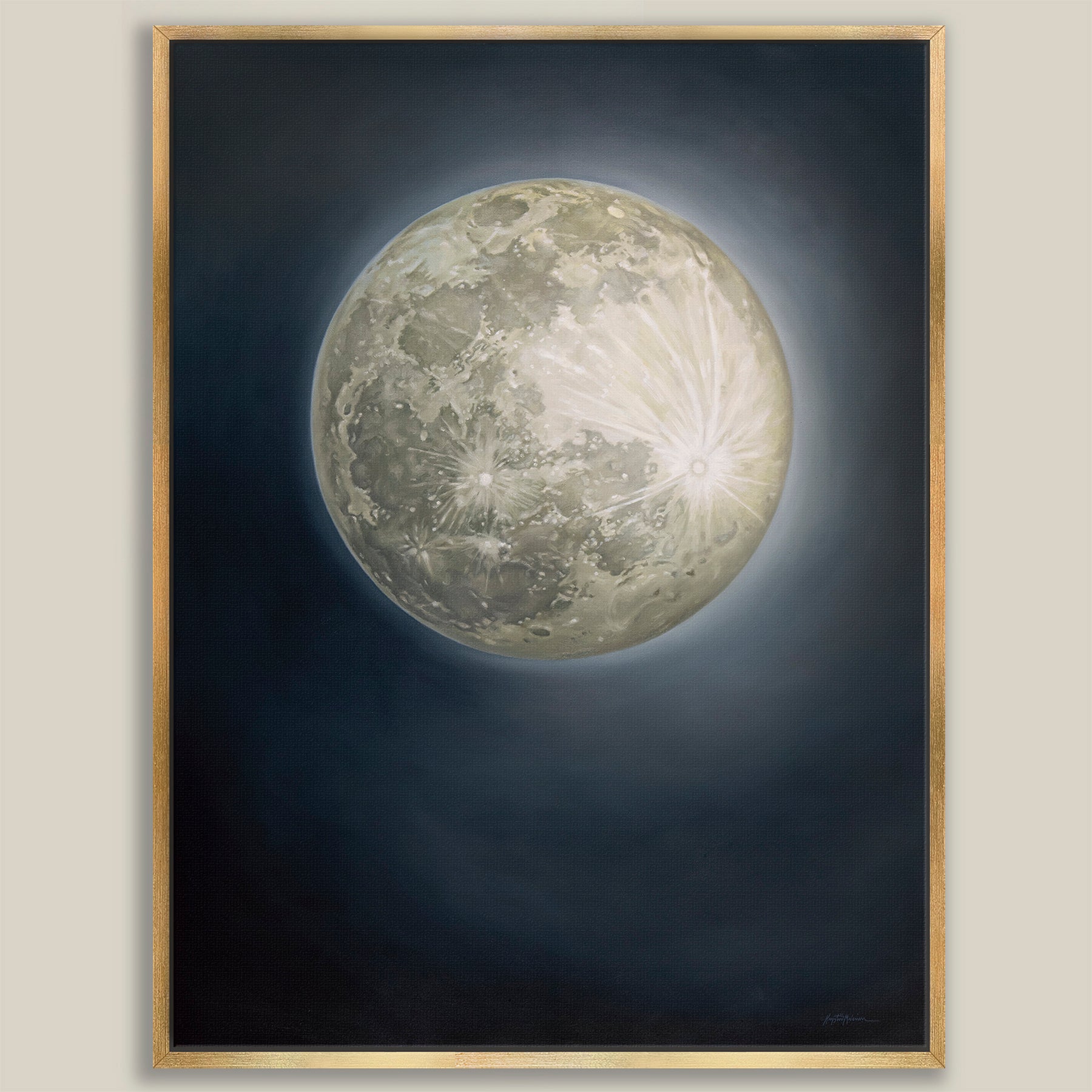 Snow Moon ~ Vertical Canvas Edition Print