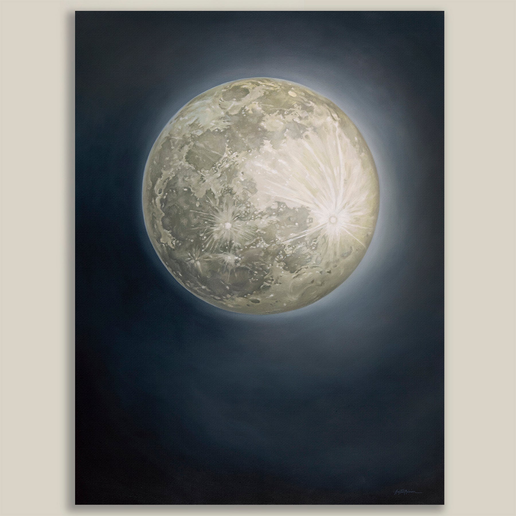 Snow Moon ~ Vertical Canvas Edition Print