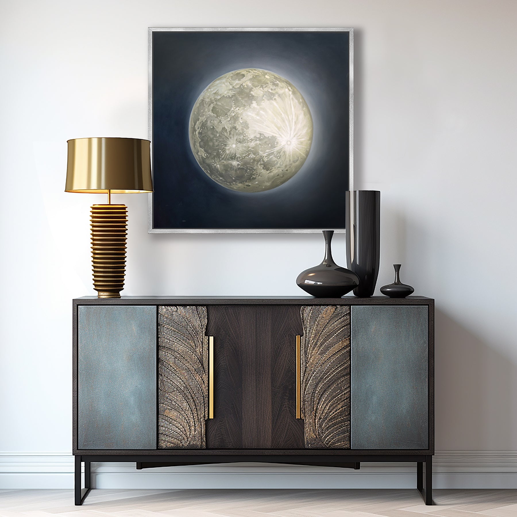 Snow Moon ~ Square Canvas Edition Print