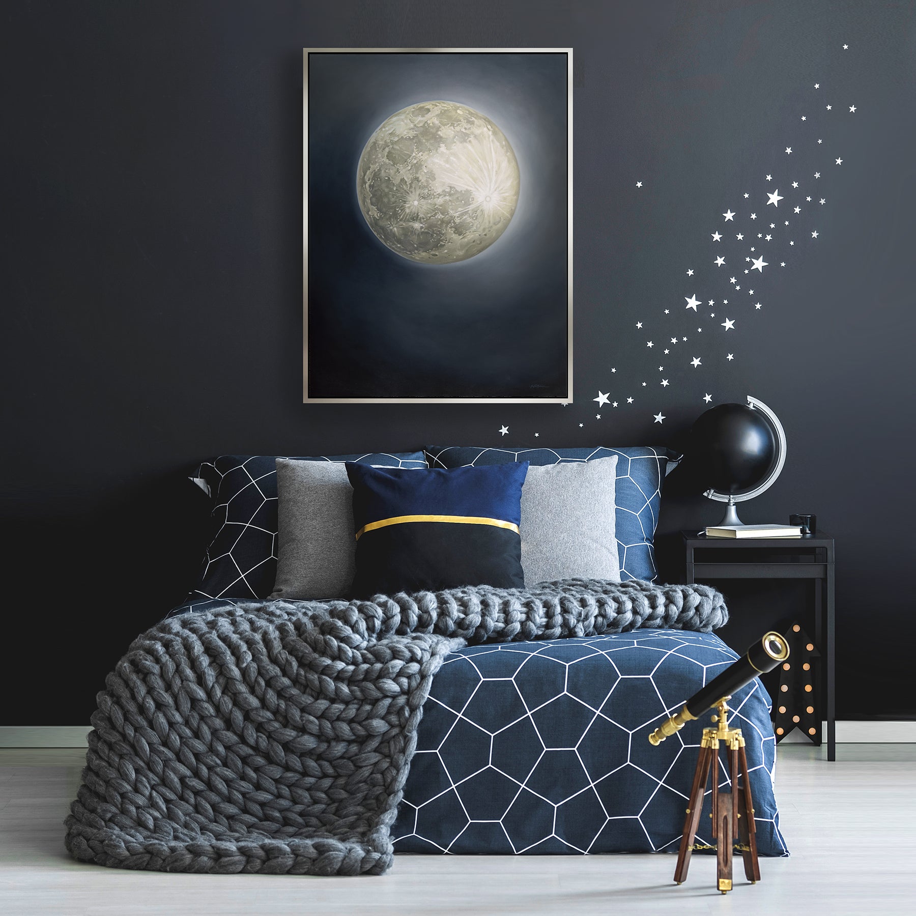Snow Moon ~ Vertical Canvas Edition Print