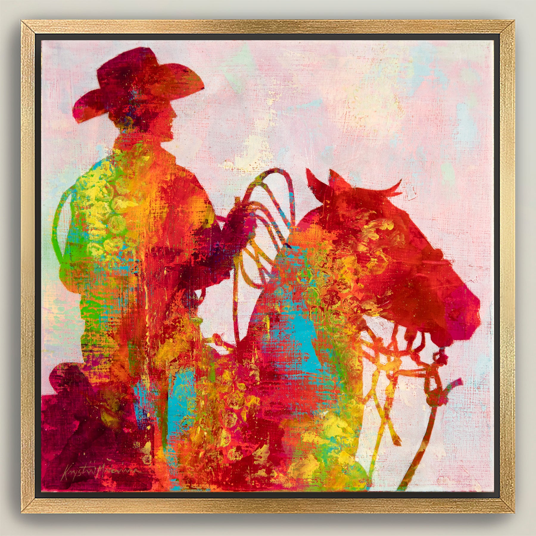 Gold Dust Cowboys ~ Square Canvas Edition Print Set