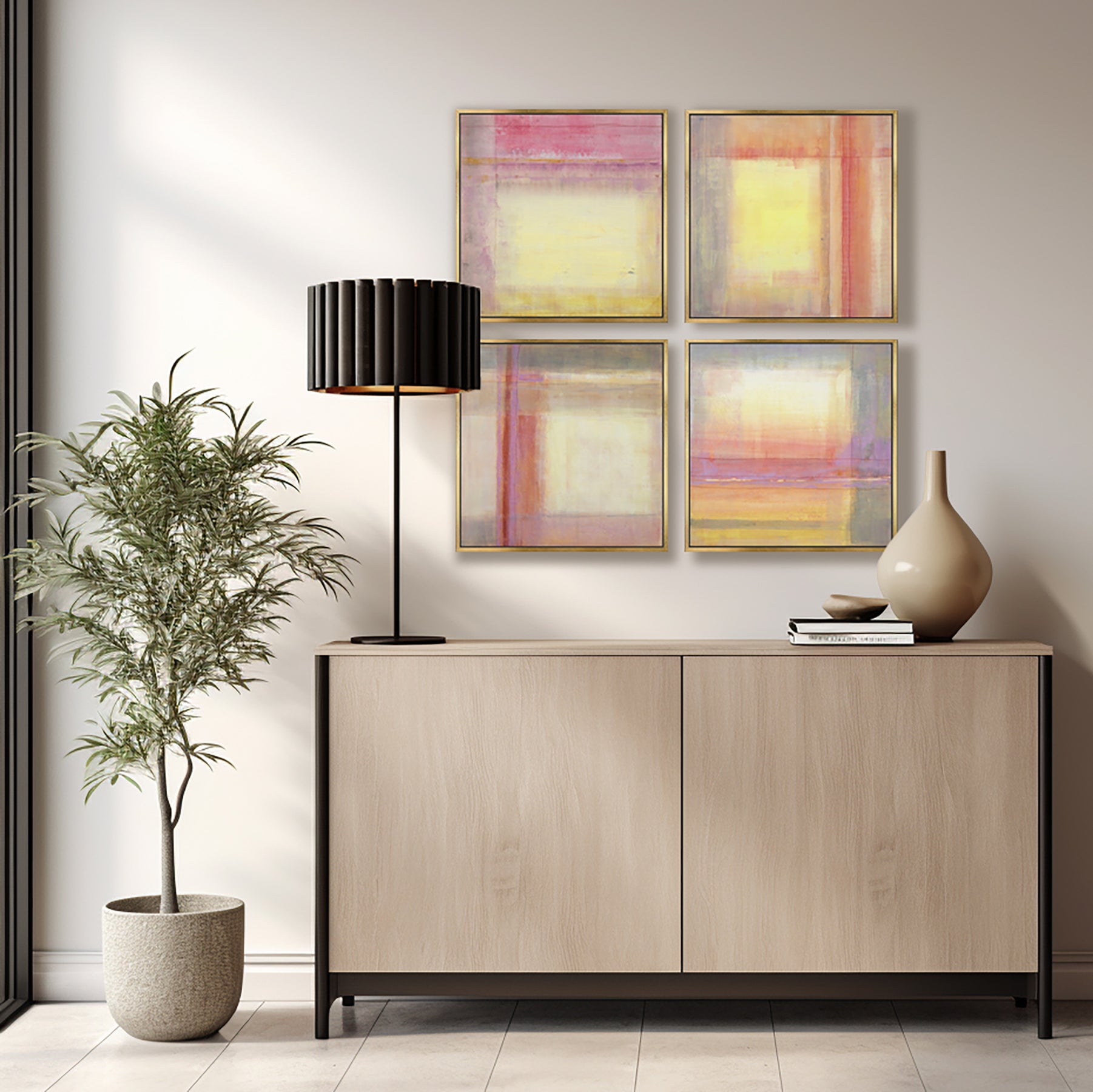 When We Meet ~ Canvas Edition Print Set of 4