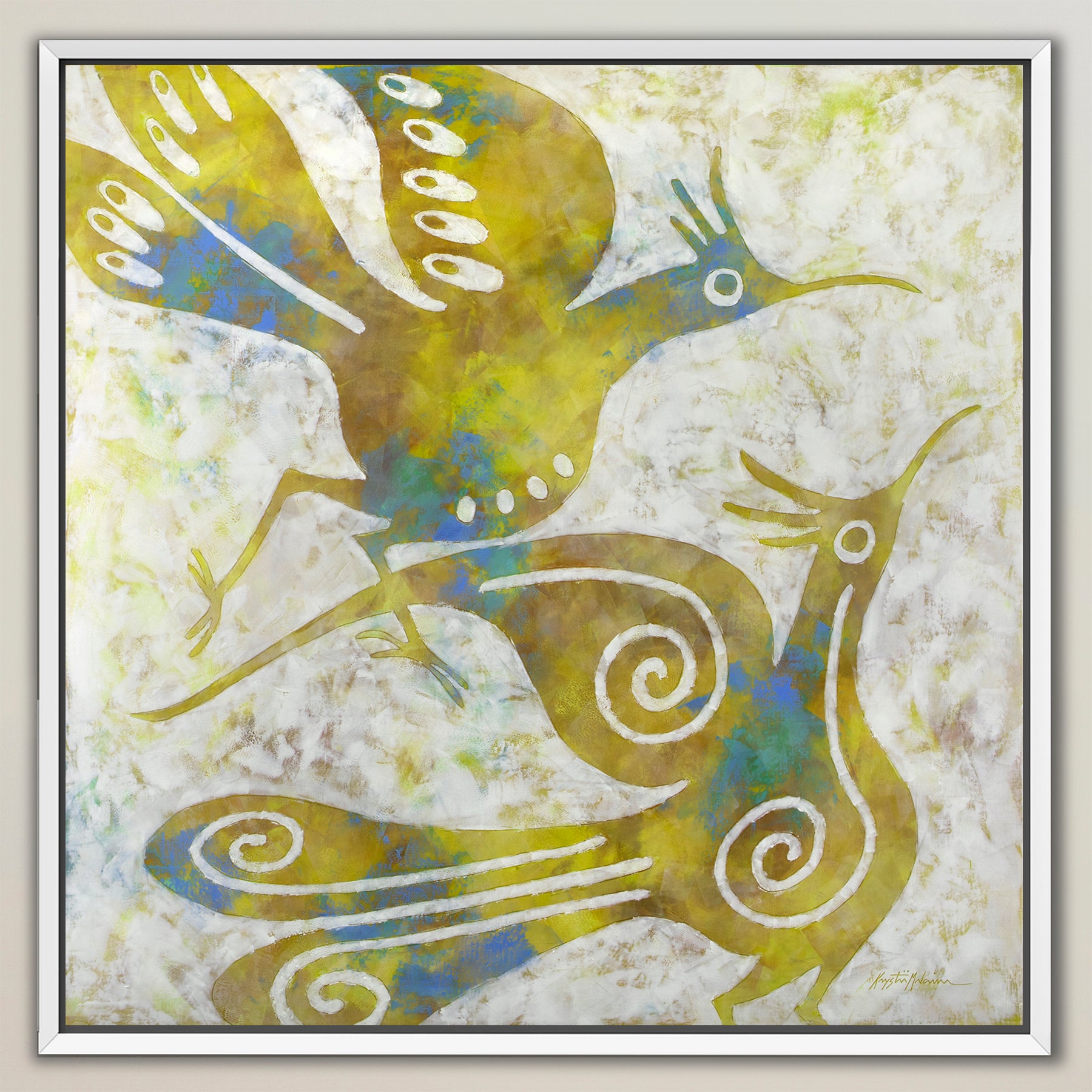 Zia Birds ~ Warm Collection ~ Canvas Edition Print