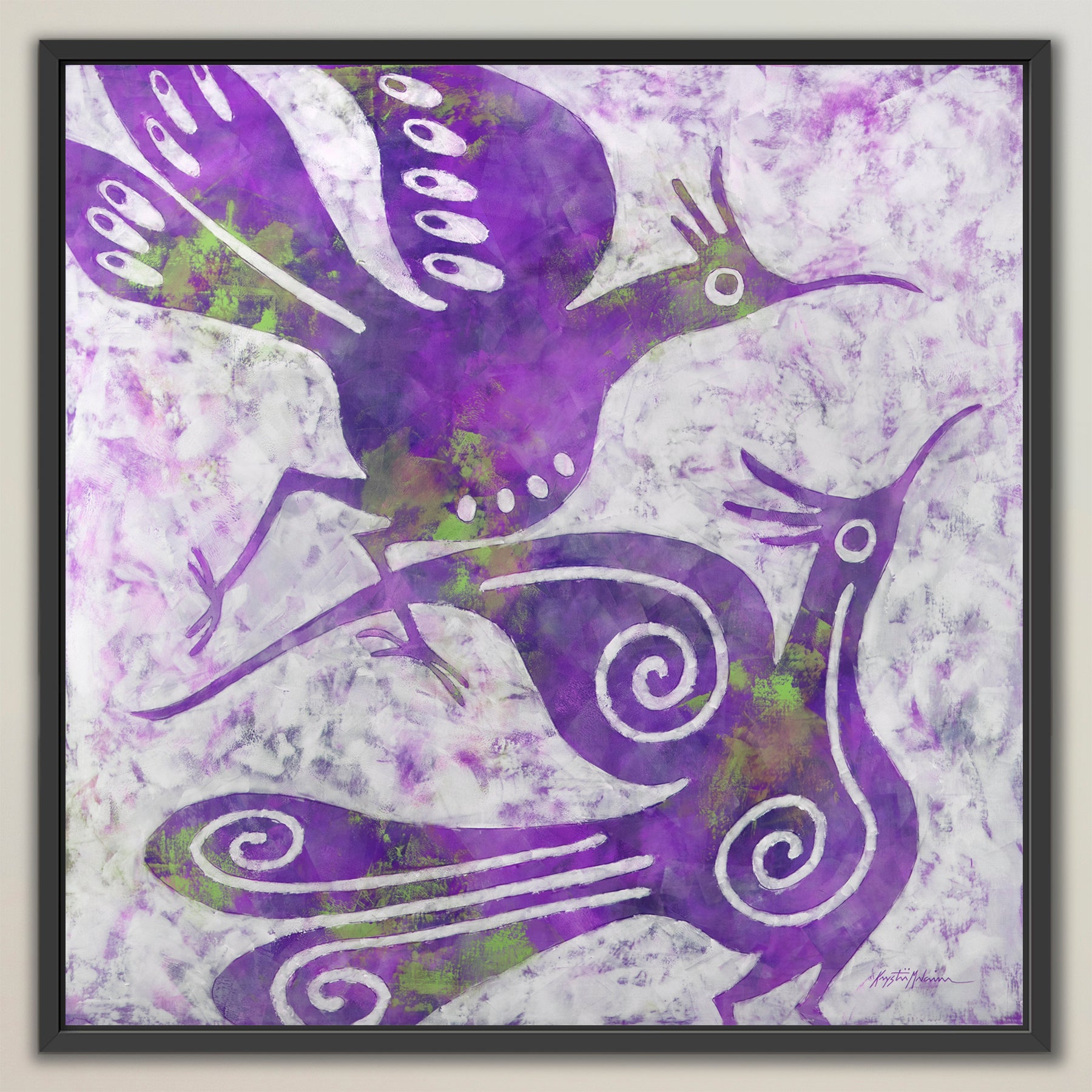 Zia Birds ~ Lilac ~ Canvas Edition Print
