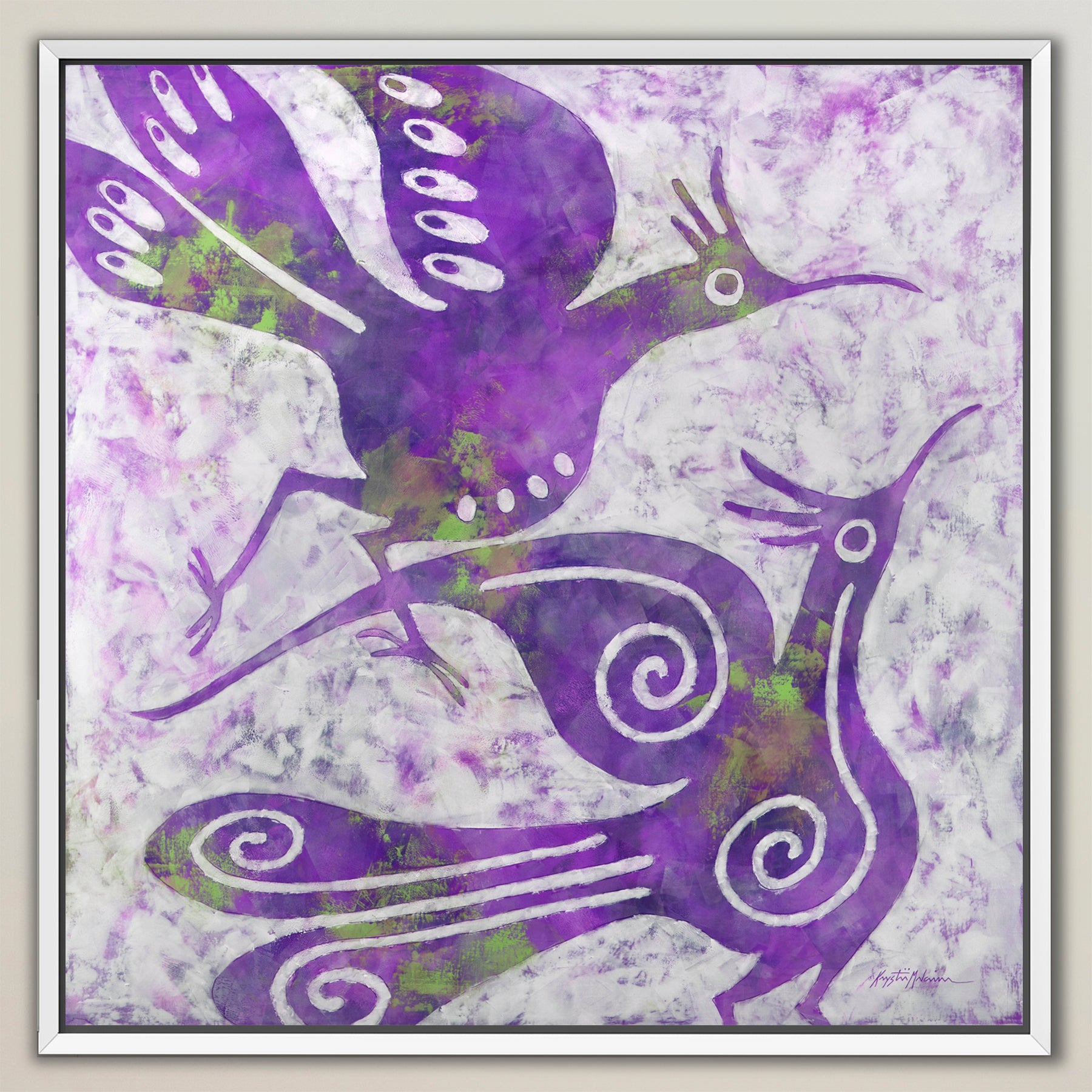 Zia Birds ~ Lilac ~ Canvas Edition Print