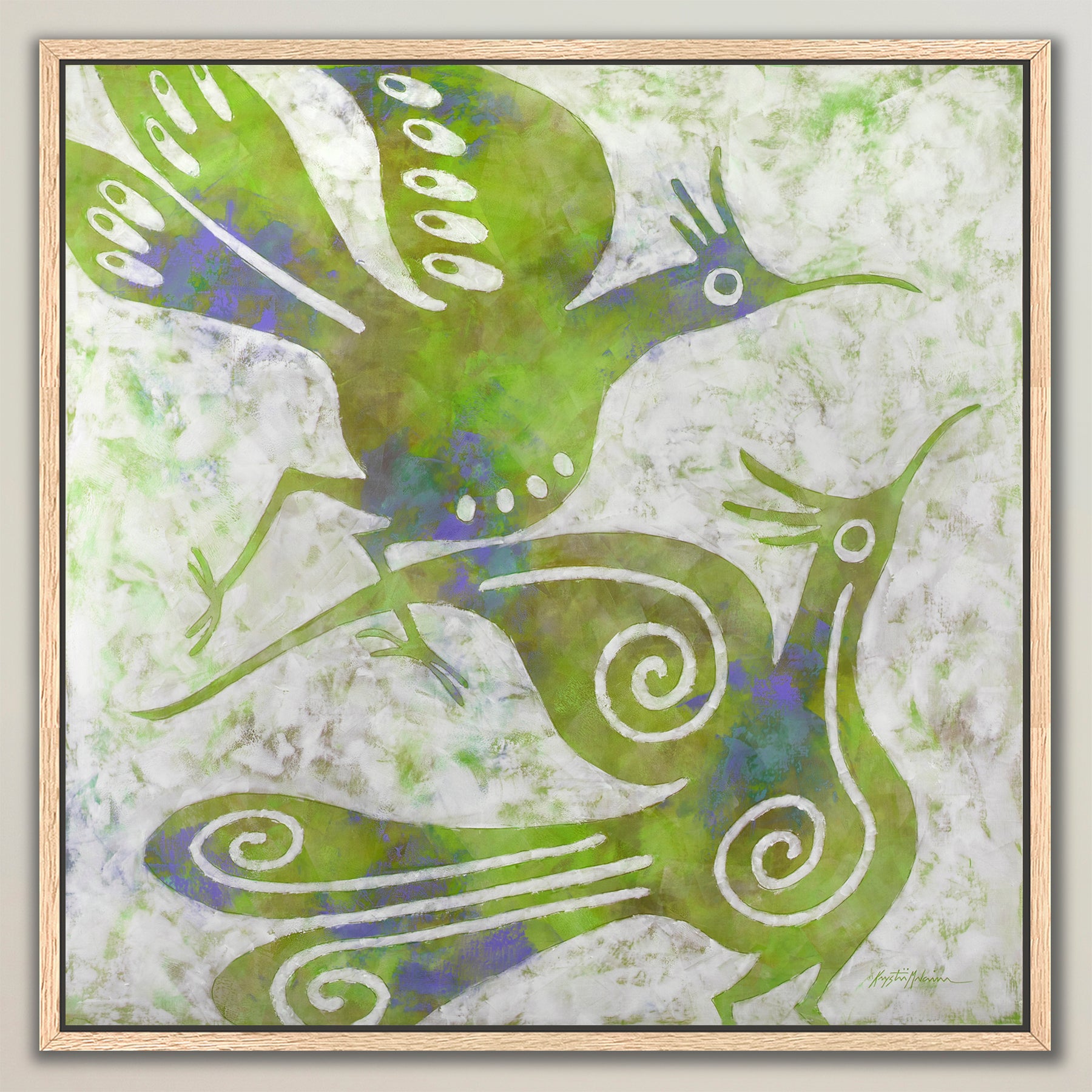 Zia Birds ~ Warm Collection ~ Canvas Edition Print