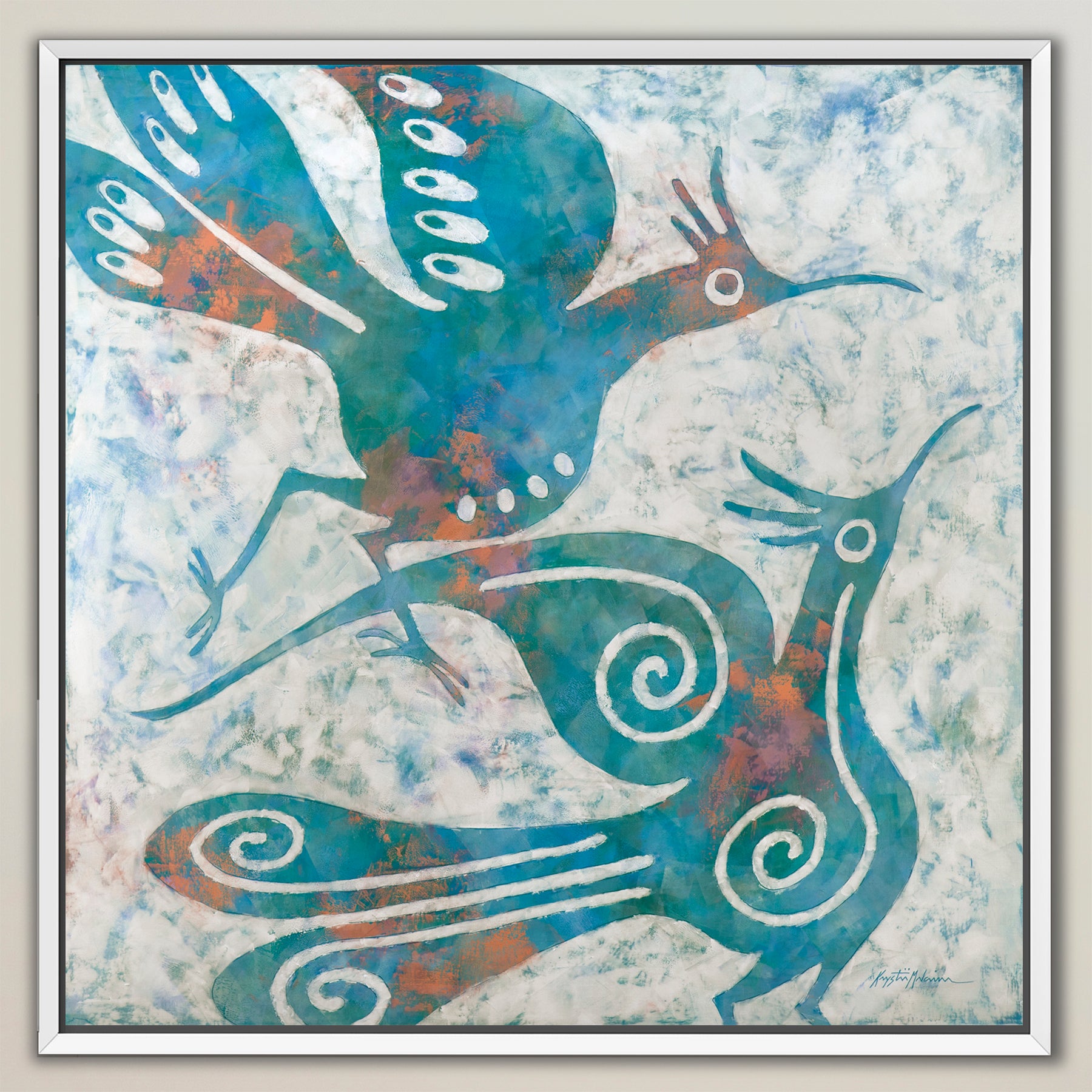 Zia Birds ~ Warm Collection ~ Canvas Edition Print