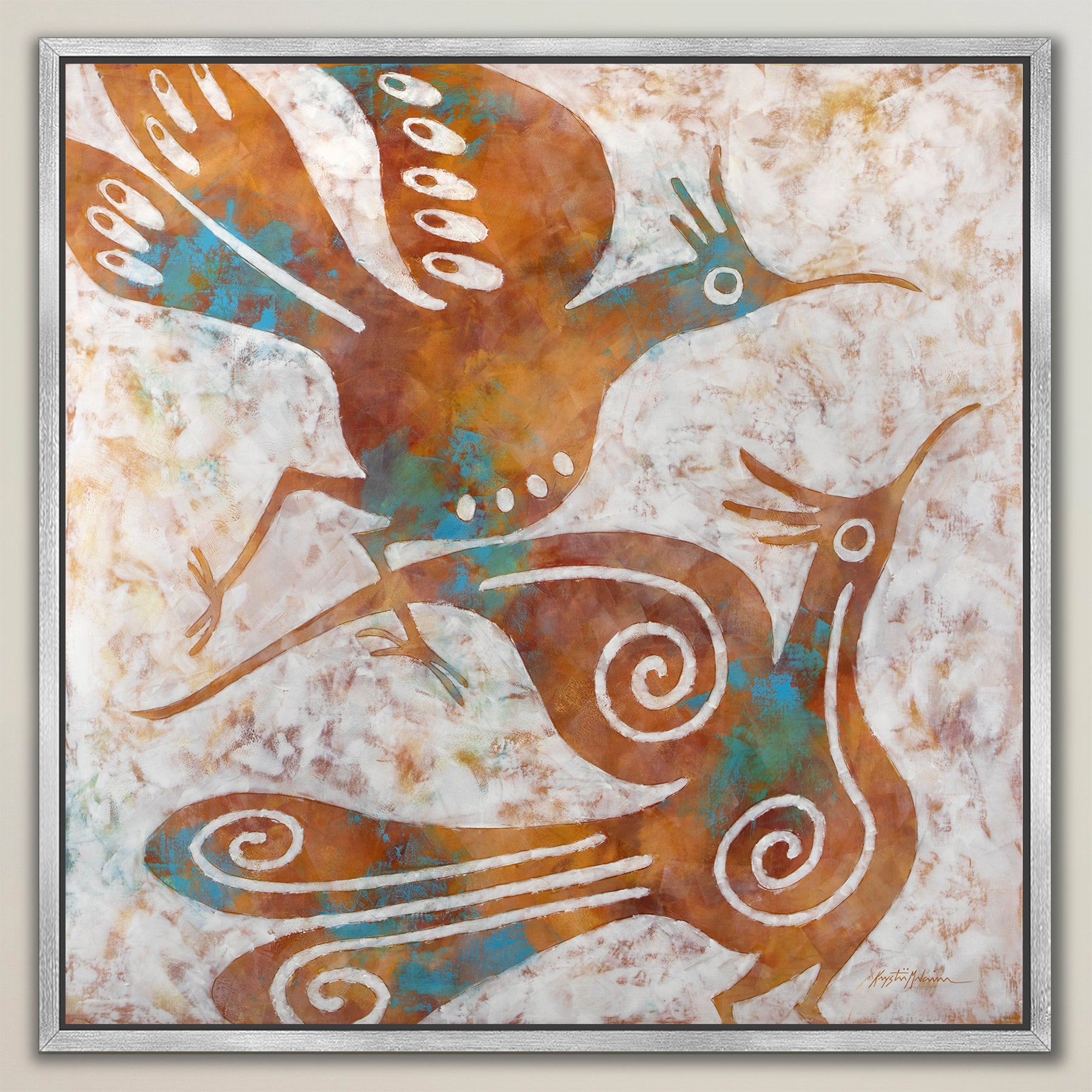 Zia Birds ~ Warm Collection ~ Canvas Edition Print