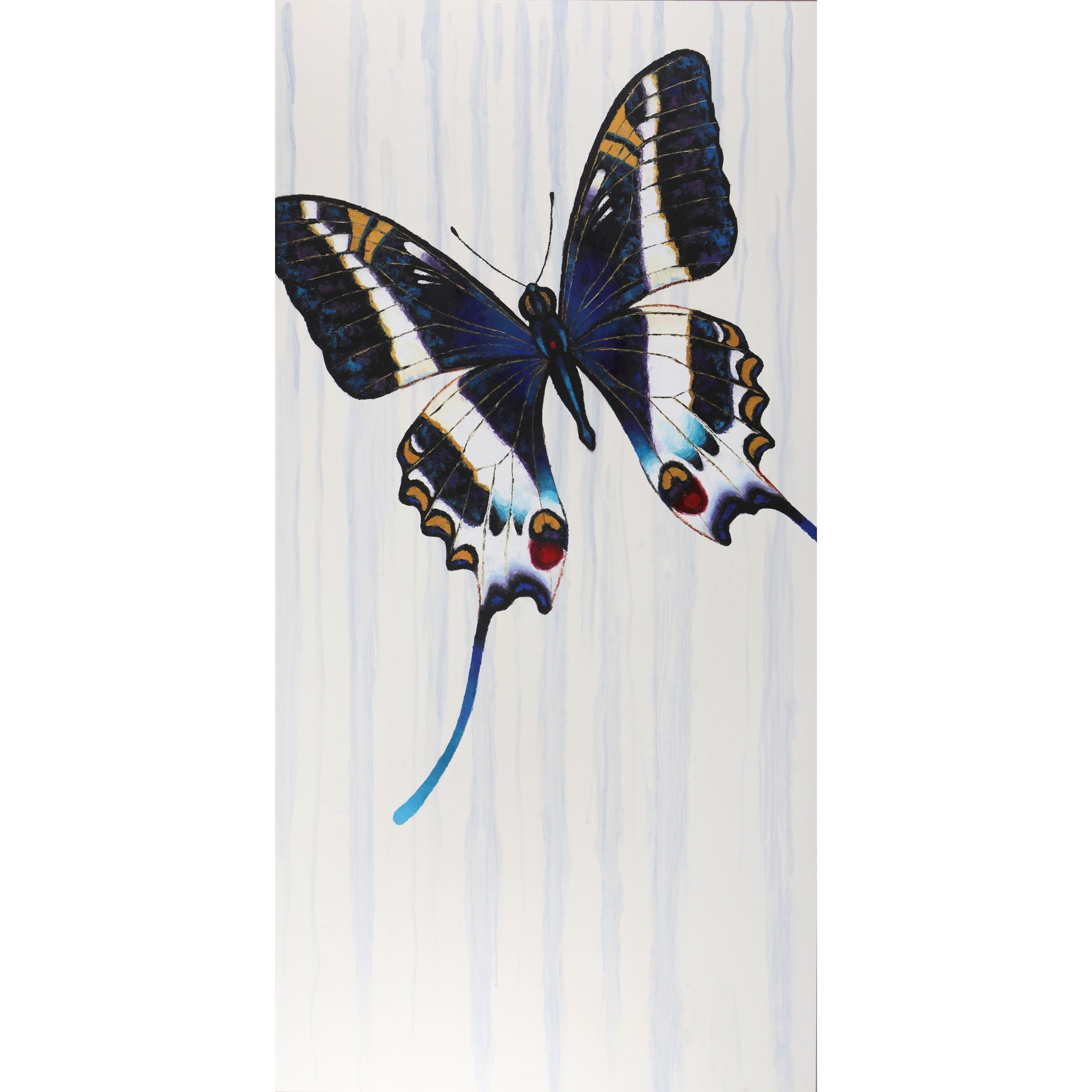 Butterfly Triptych ~ 48"x76" ~ Original oil painting on 3 panels