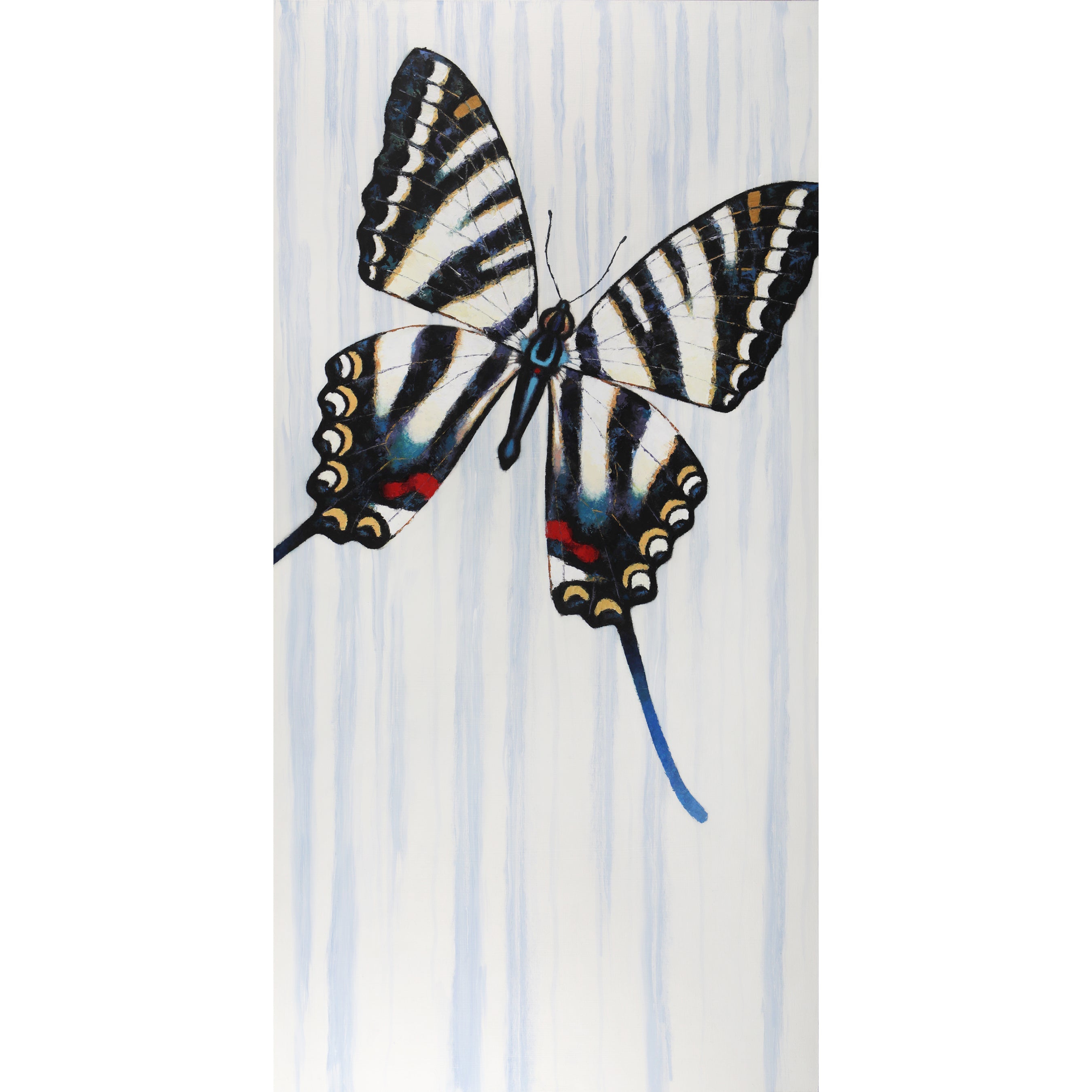 Butterfly Triptych ~ 48"x76" ~ Original oil painting on 3 panels