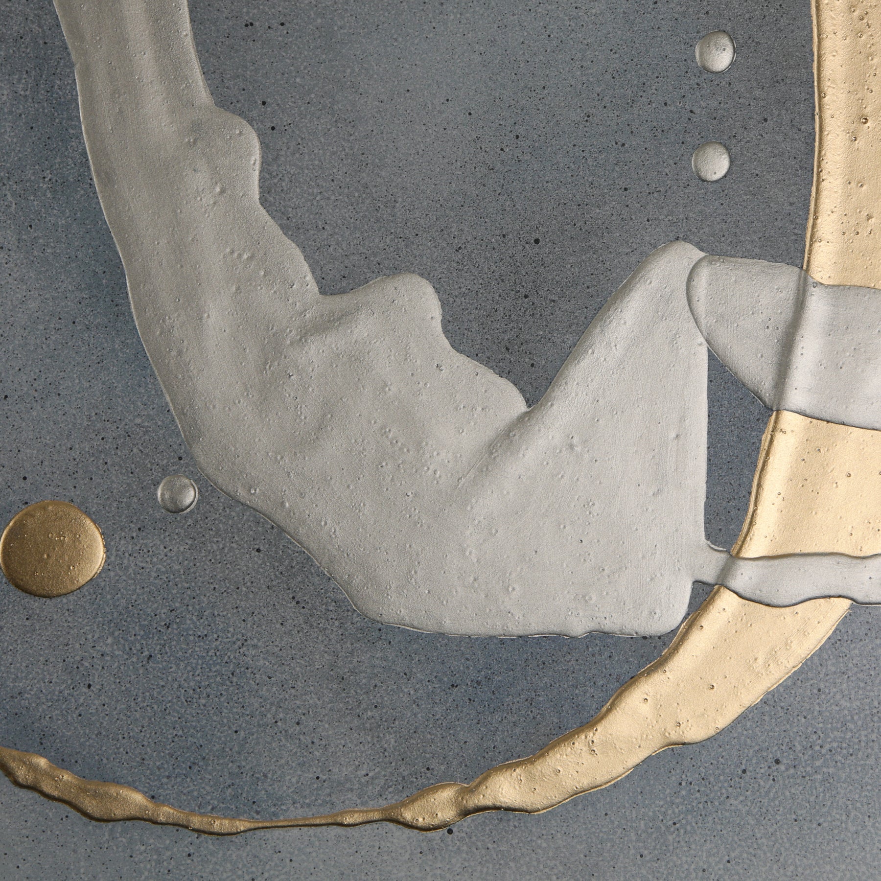 Imperfect Lives ~ 30"x30" ~ Original painting with raised metallic texture