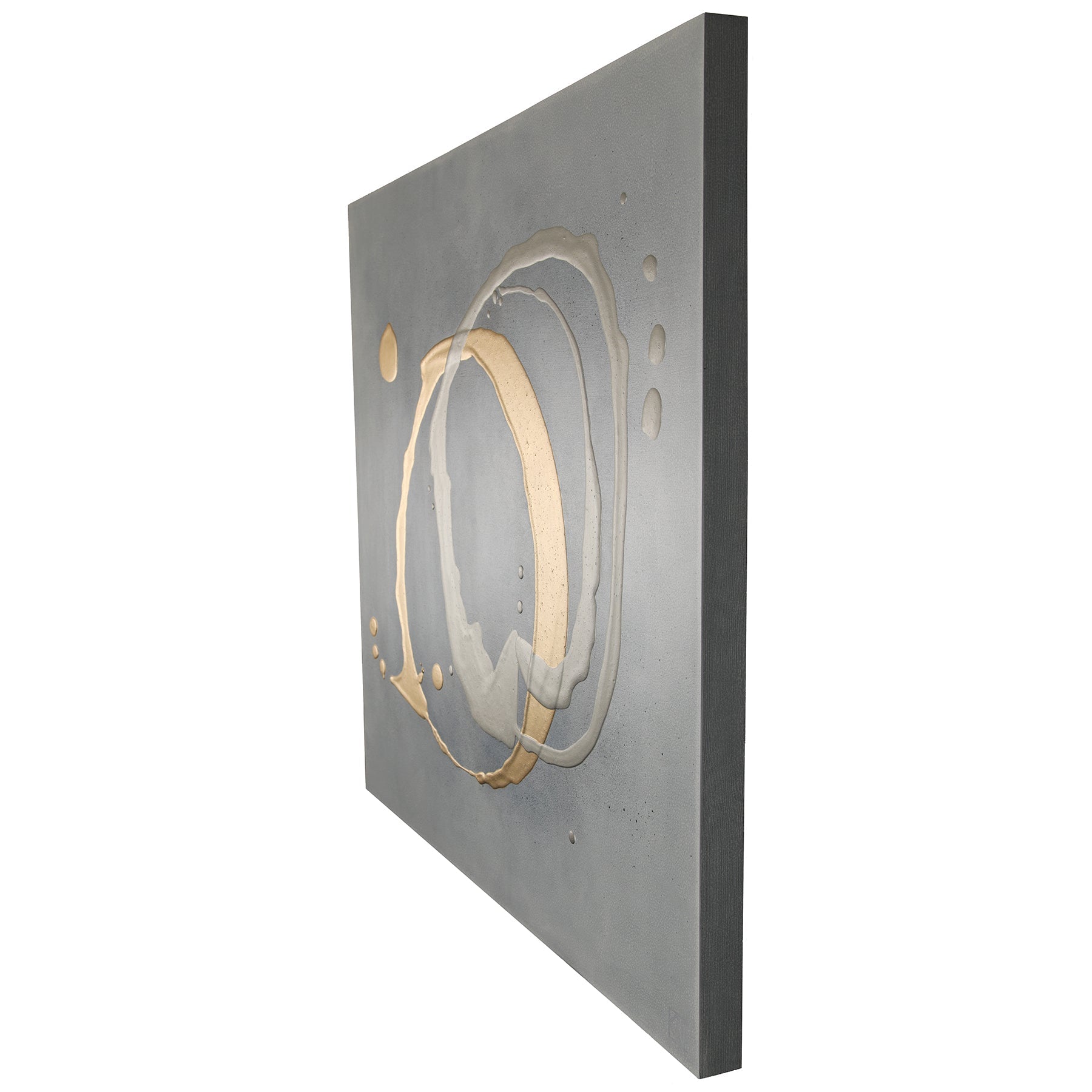 Imperfect Lives ~ 30"x30" ~ Original painting with raised metallic texture