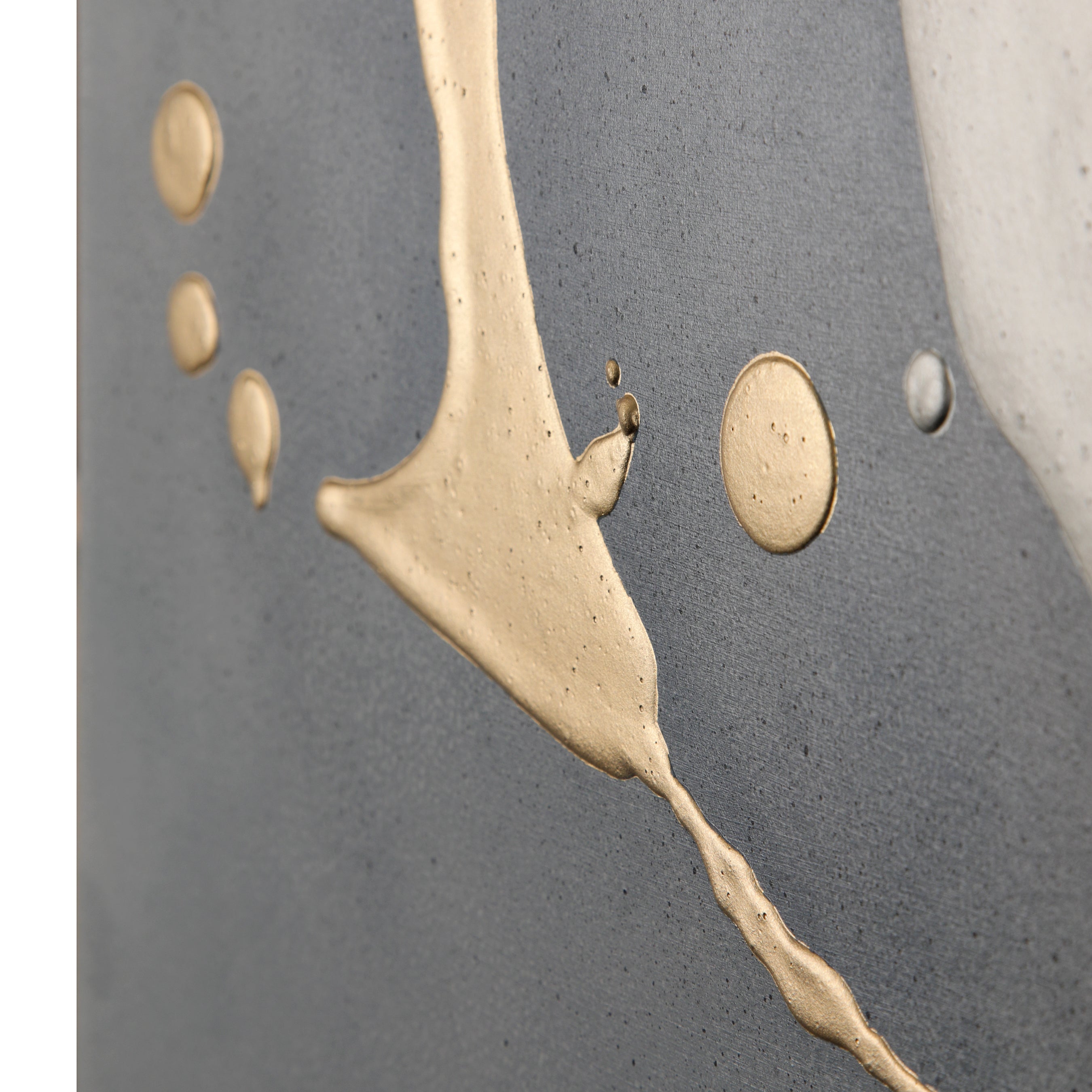 Imperfect Lives ~ 30"x30" ~ Original painting with raised metallic texture