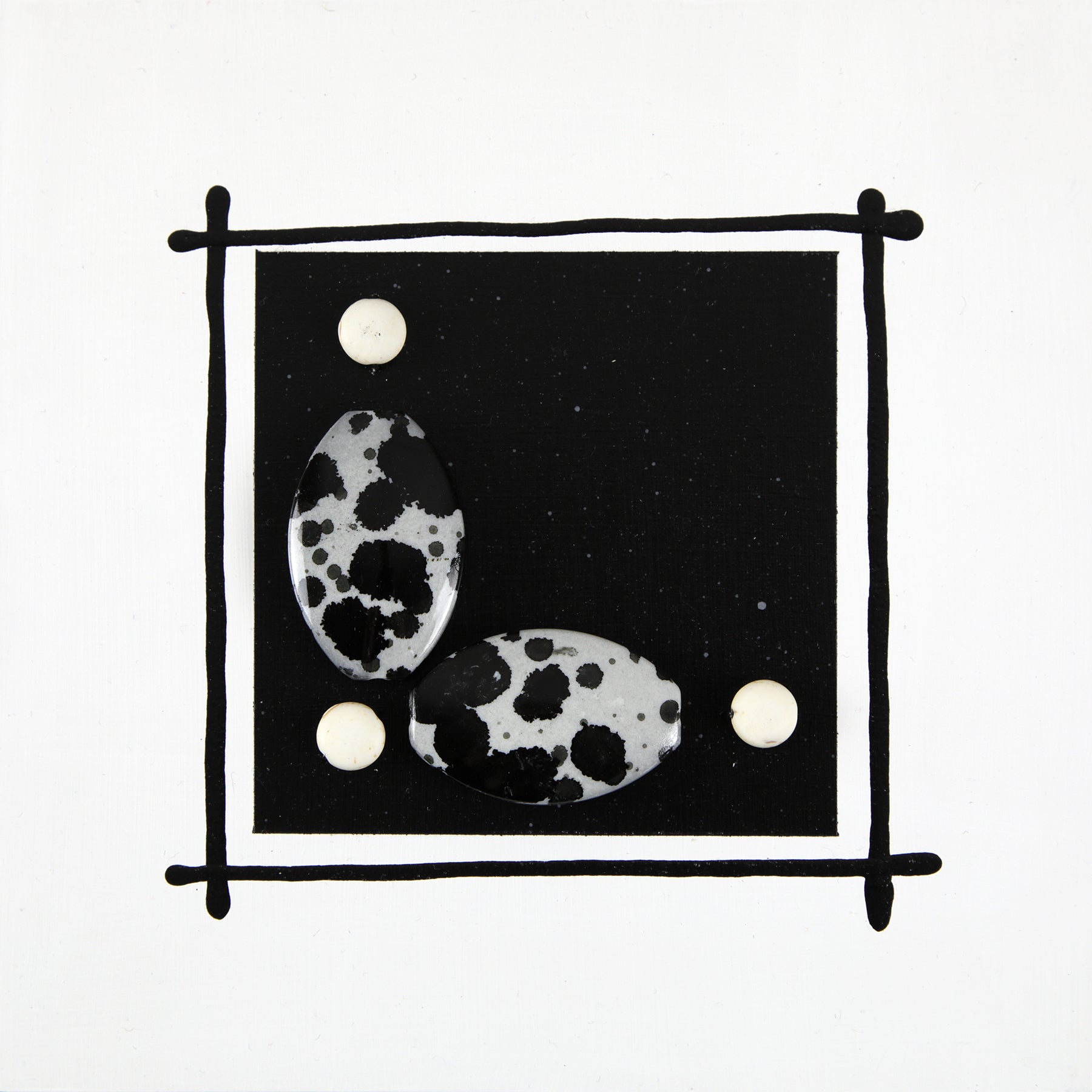 Keepsakes ~ 8"x8" each ~ Original paintings with beads on panel