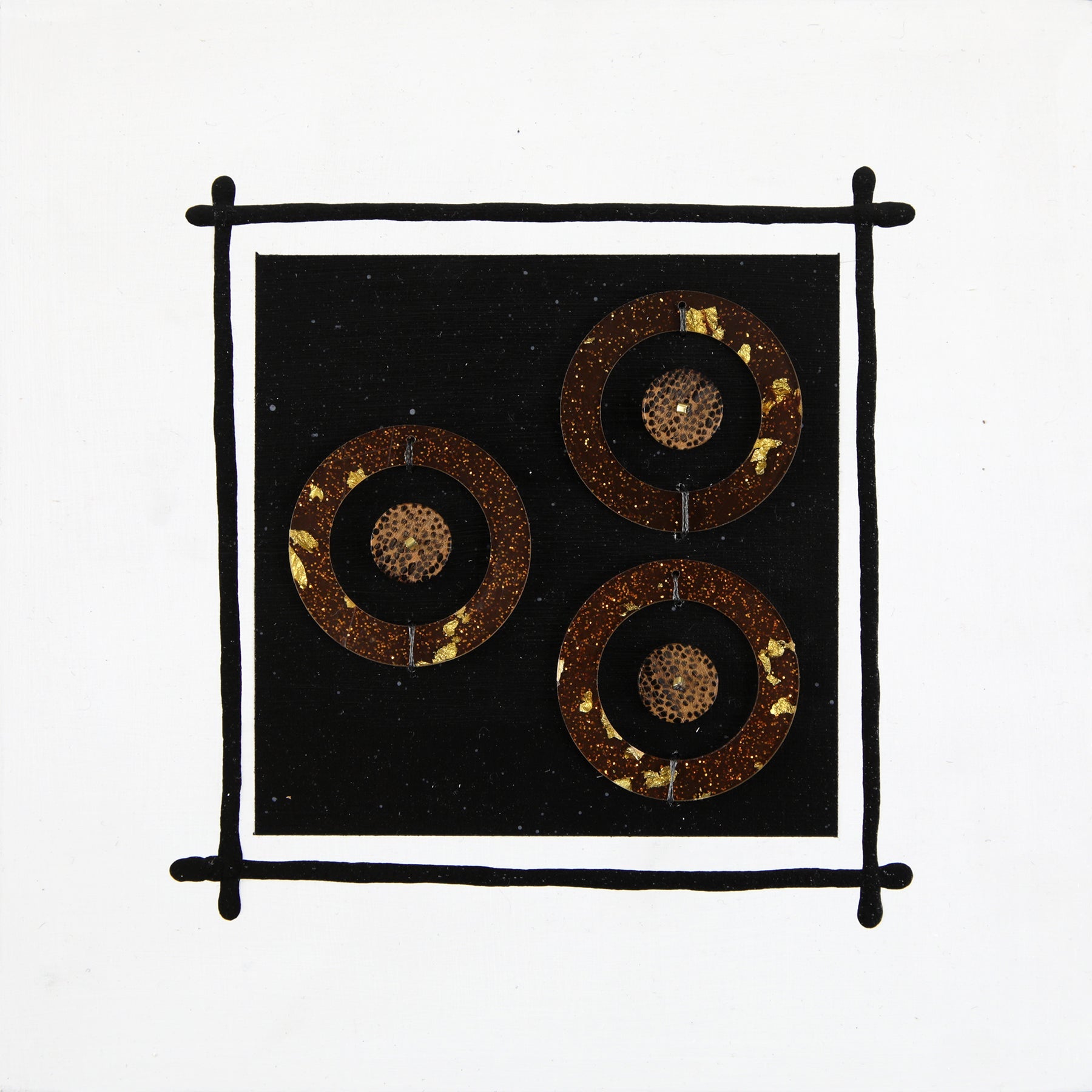 Keepsakes ~ 8"x8" each ~ Original paintings with beads on panel