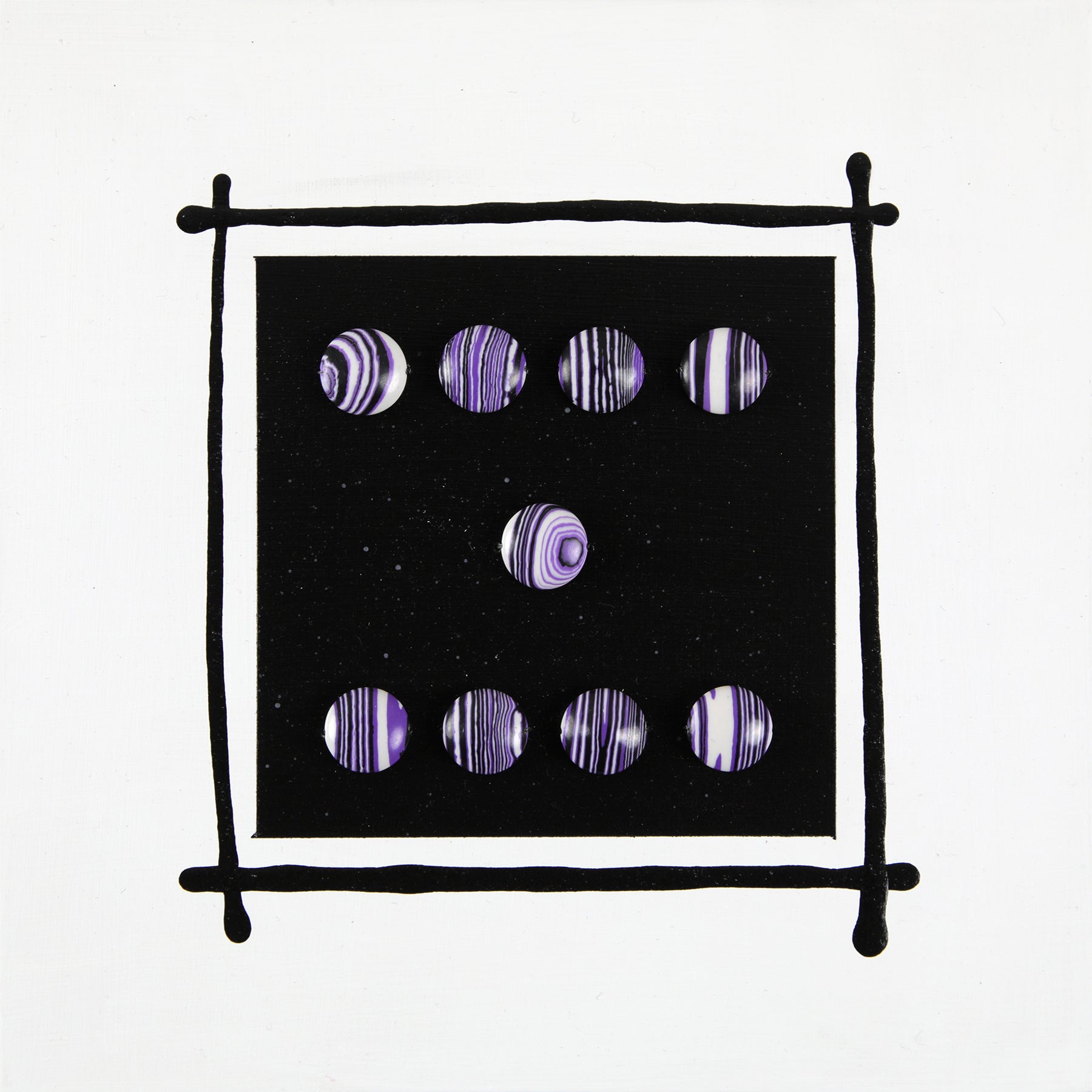 Keepsakes ~ 8"x8" each ~ Original paintings with beads on panel