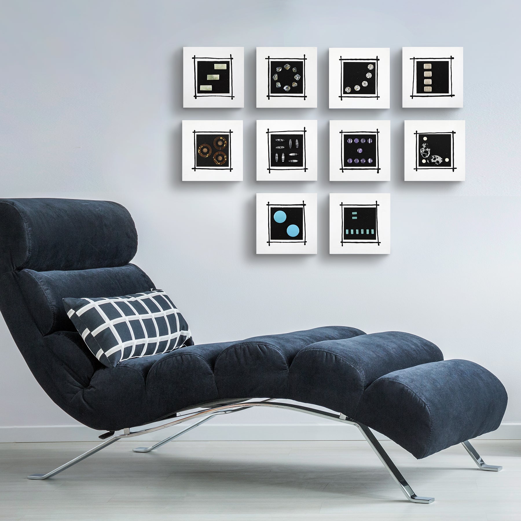 Keepsakes ~ 8"x8" each ~ Original paintings with beads on panel