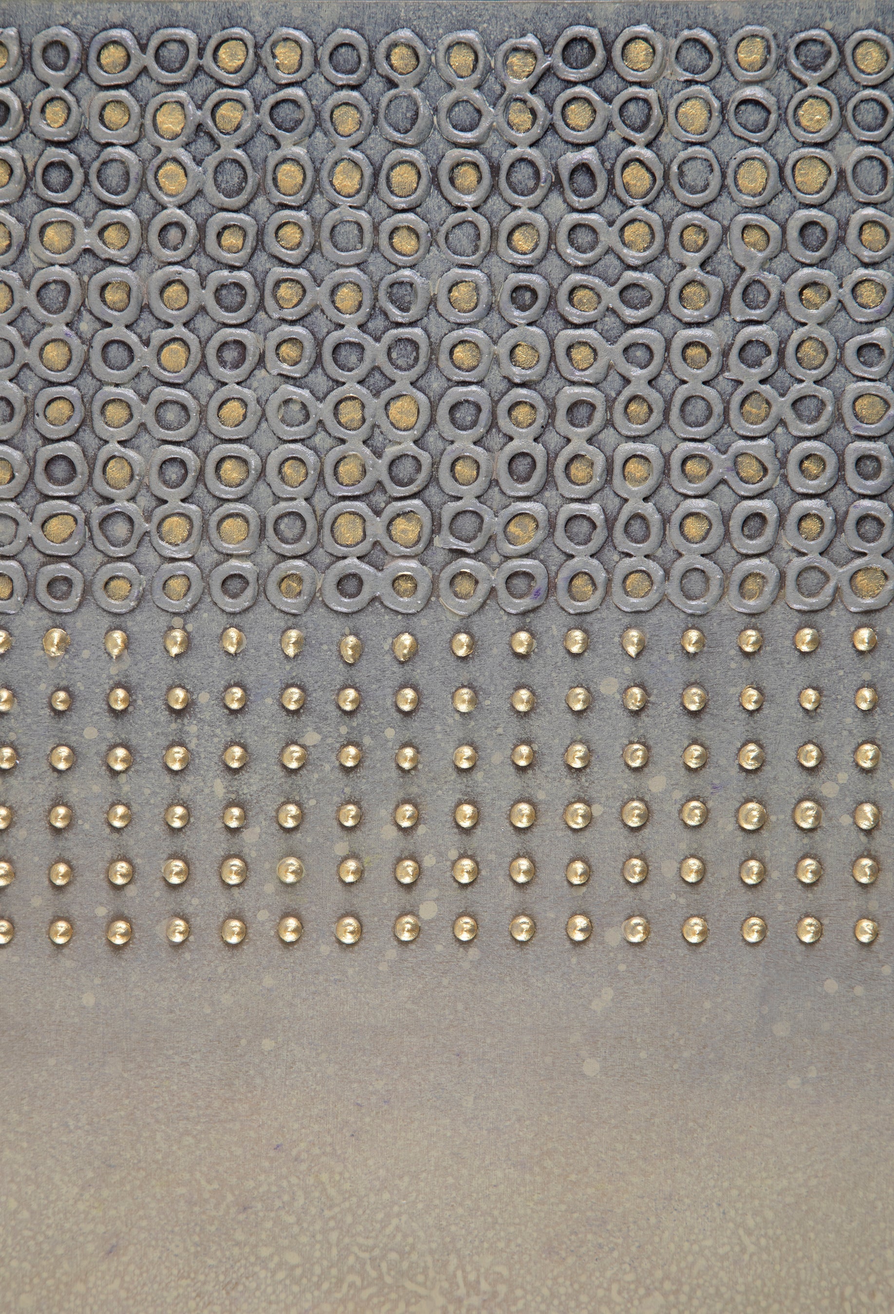 Binary ~ 24"x12" ~ Original painting with raised gold details