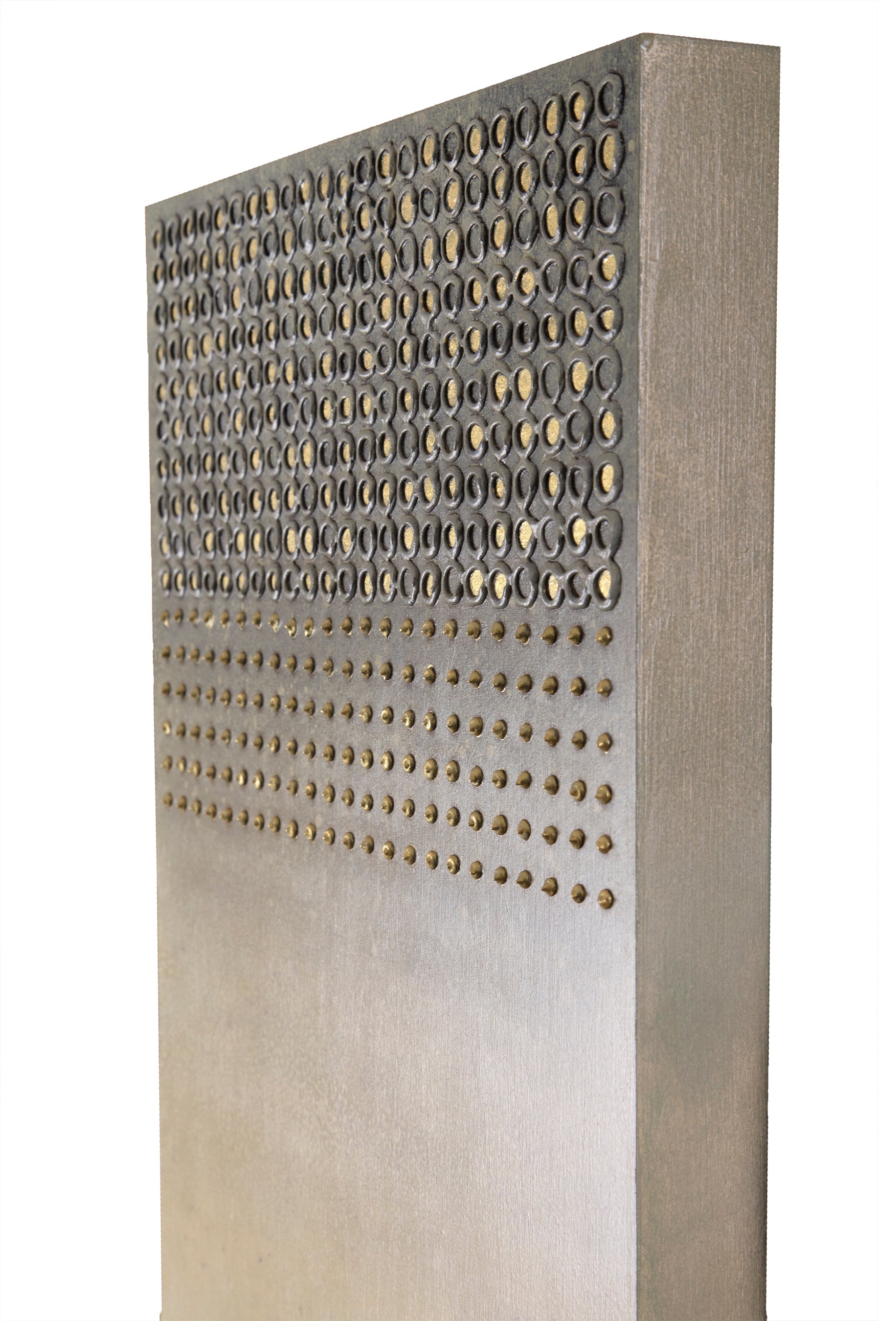 Binary ~ 24"x12" ~ Original painting with raised gold details