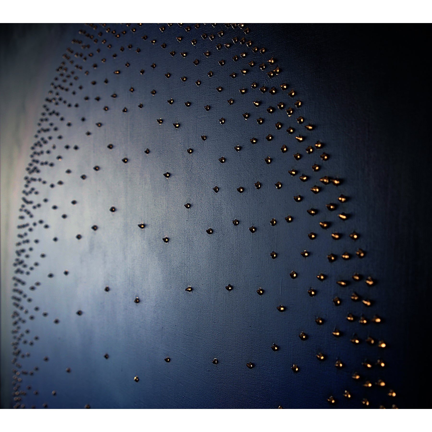 Blue Planet ~ 36"x36" ~ Original painting on panel with raised gold dots