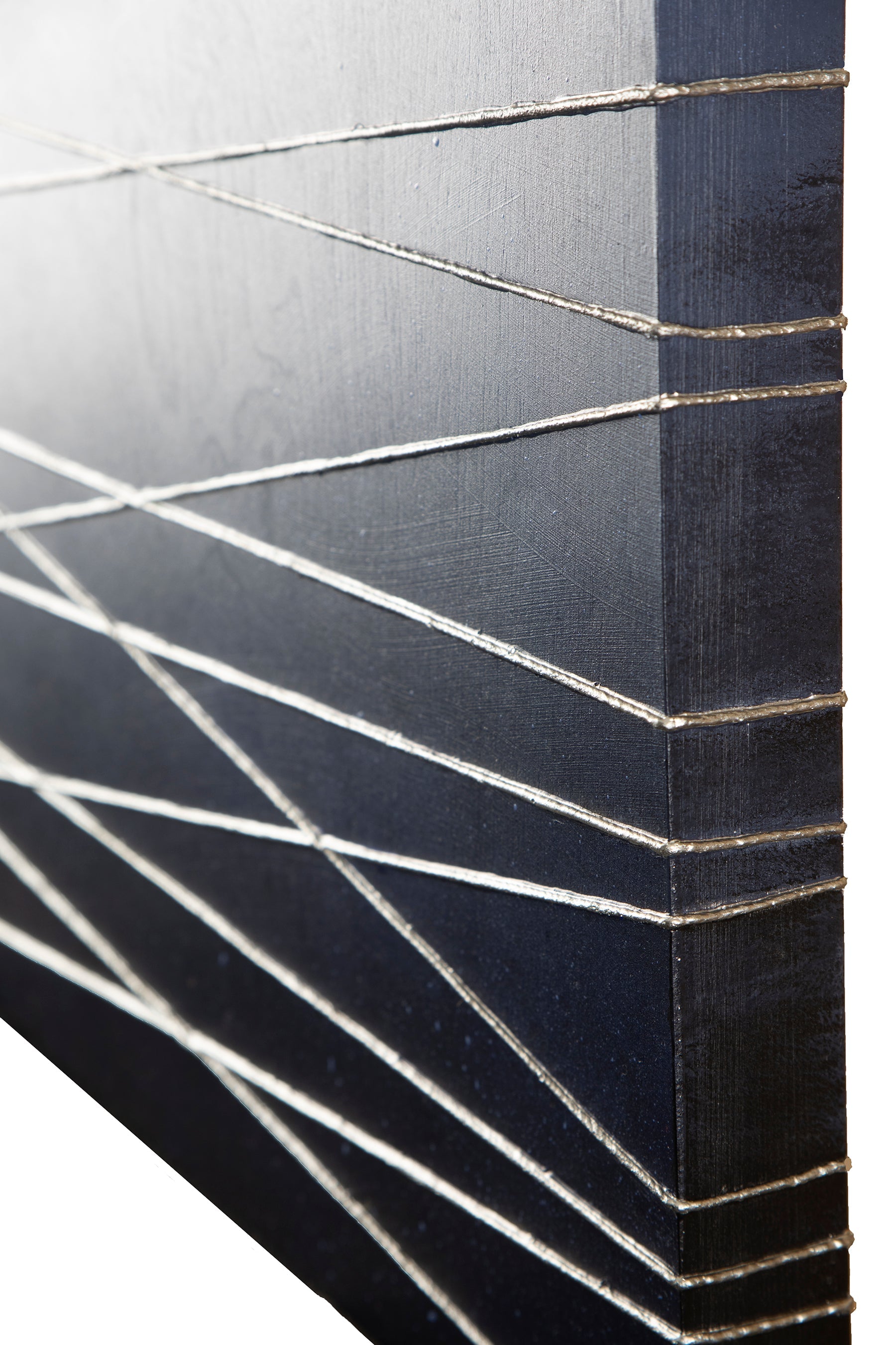 Catch A Falling Star ~ 48"x50" ~ original painting on 2 panels with raised silver details