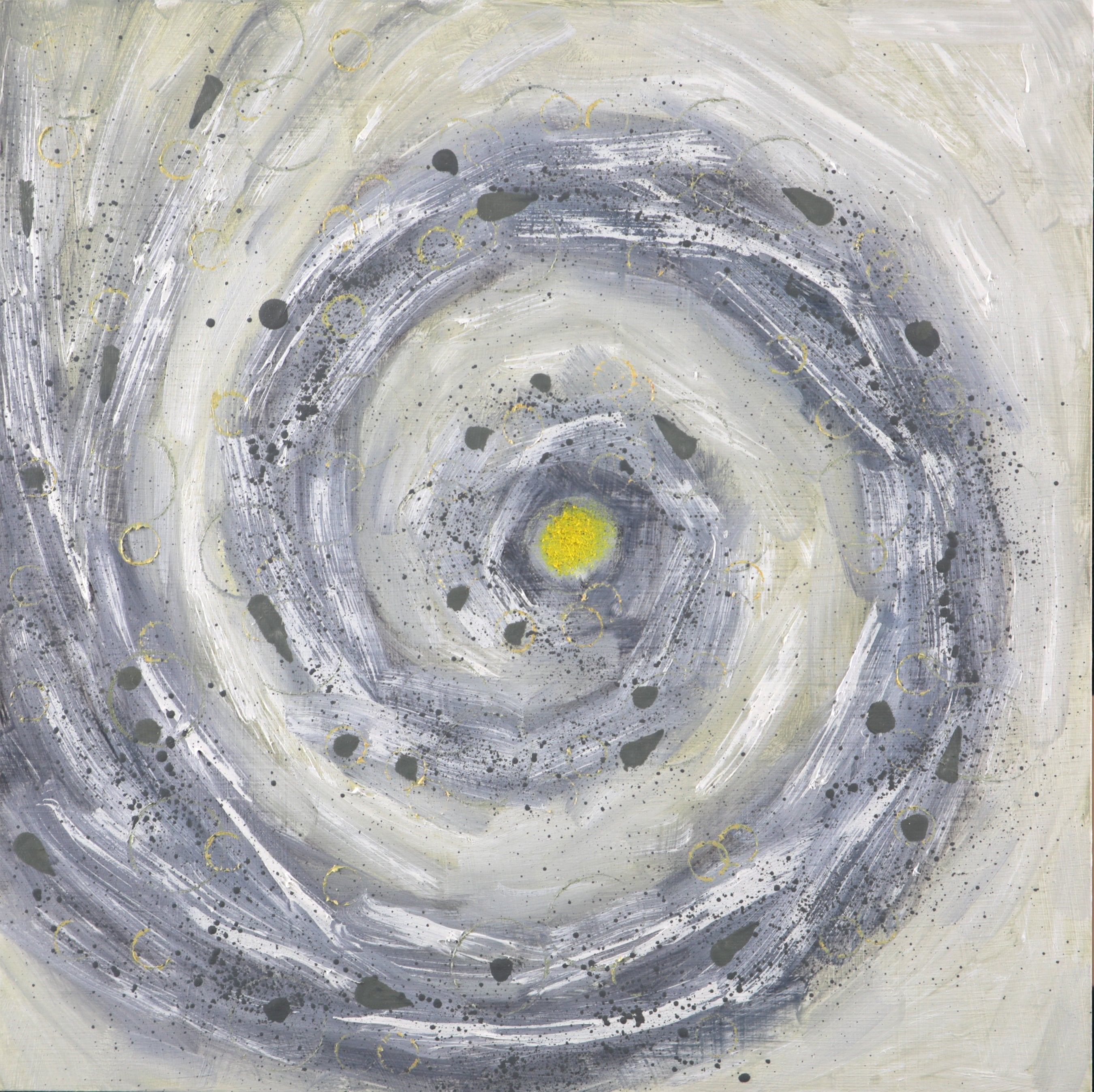 Lemon Vortex ~ 12"x12" ~ Original oil painting on panel
