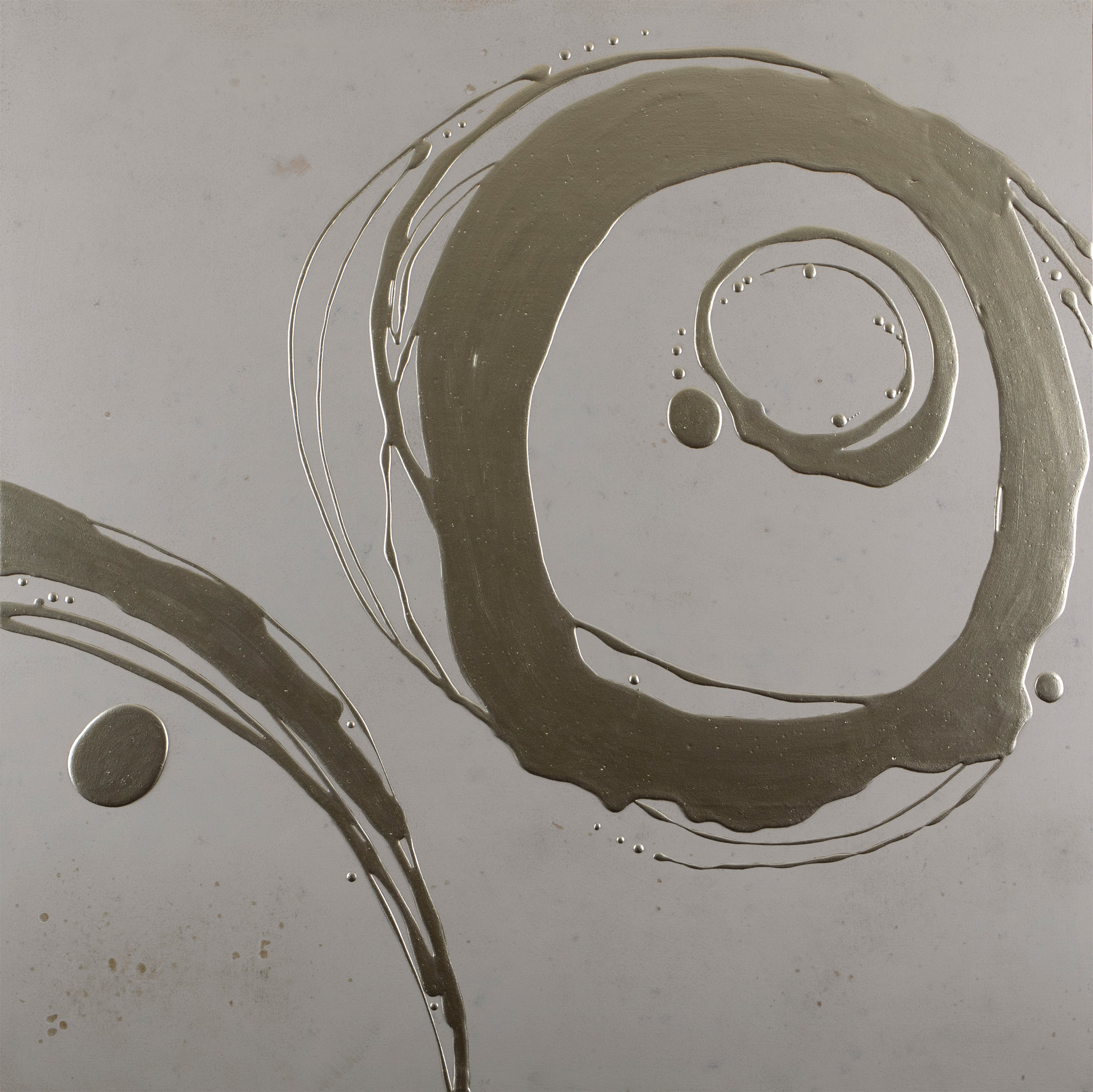 SOLD ~ Orbit ~ 30"x30" ~ Original raised gold painting on panel