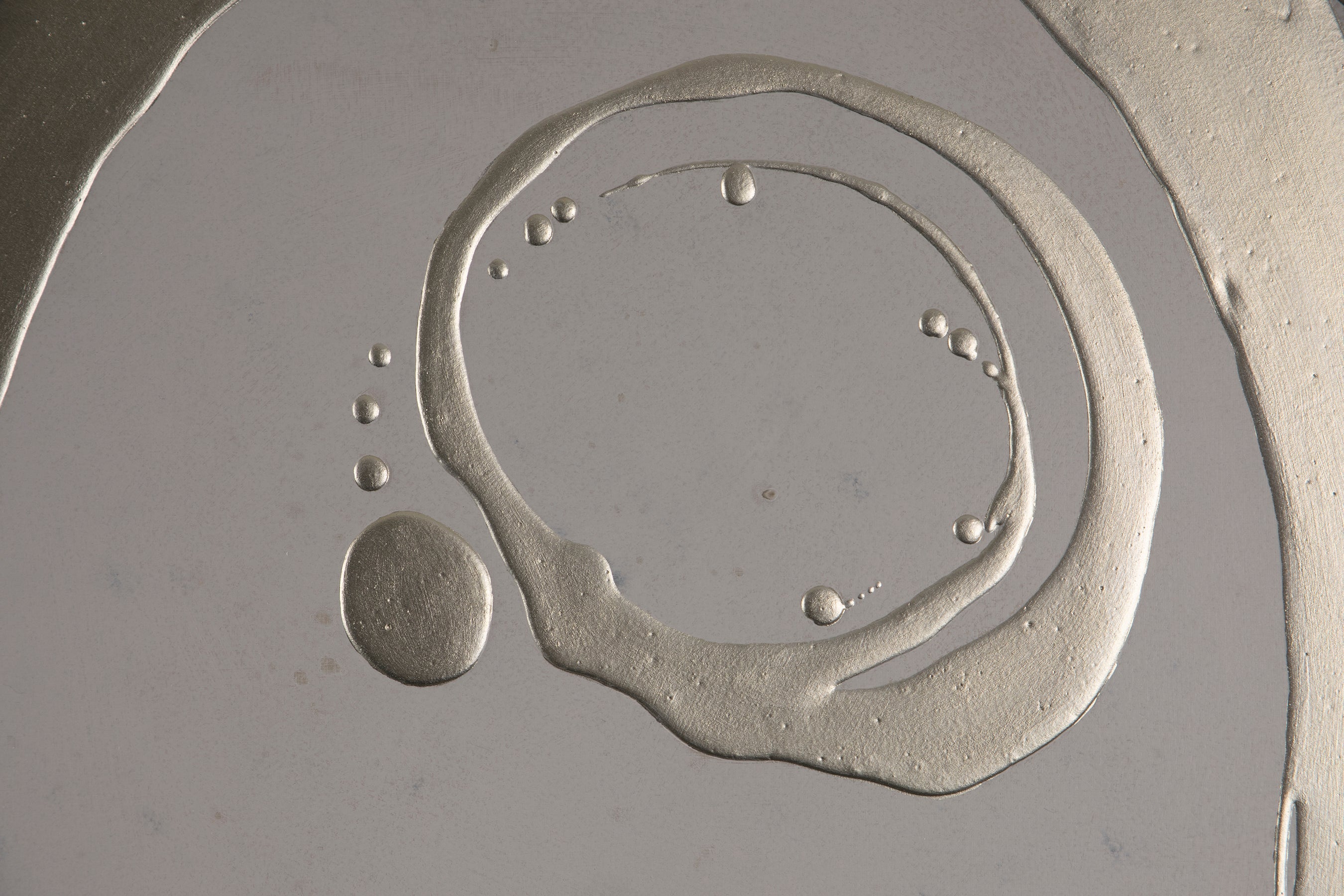 SOLD ~ Orbit ~ 30"x30" ~ Original raised gold painting on panel