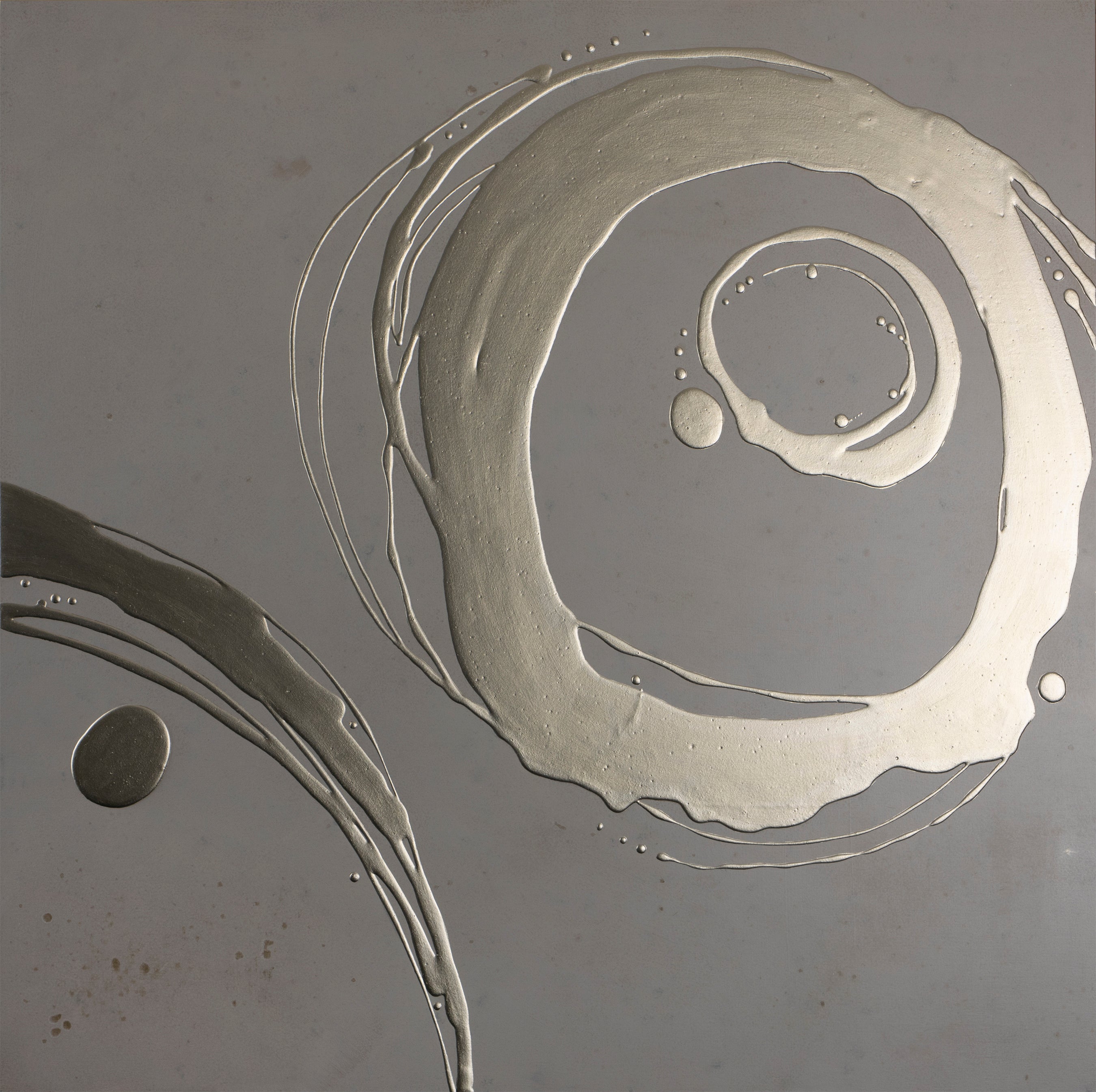 SOLD ~ Orbit ~ 30"x30" ~ Original raised gold painting on panel