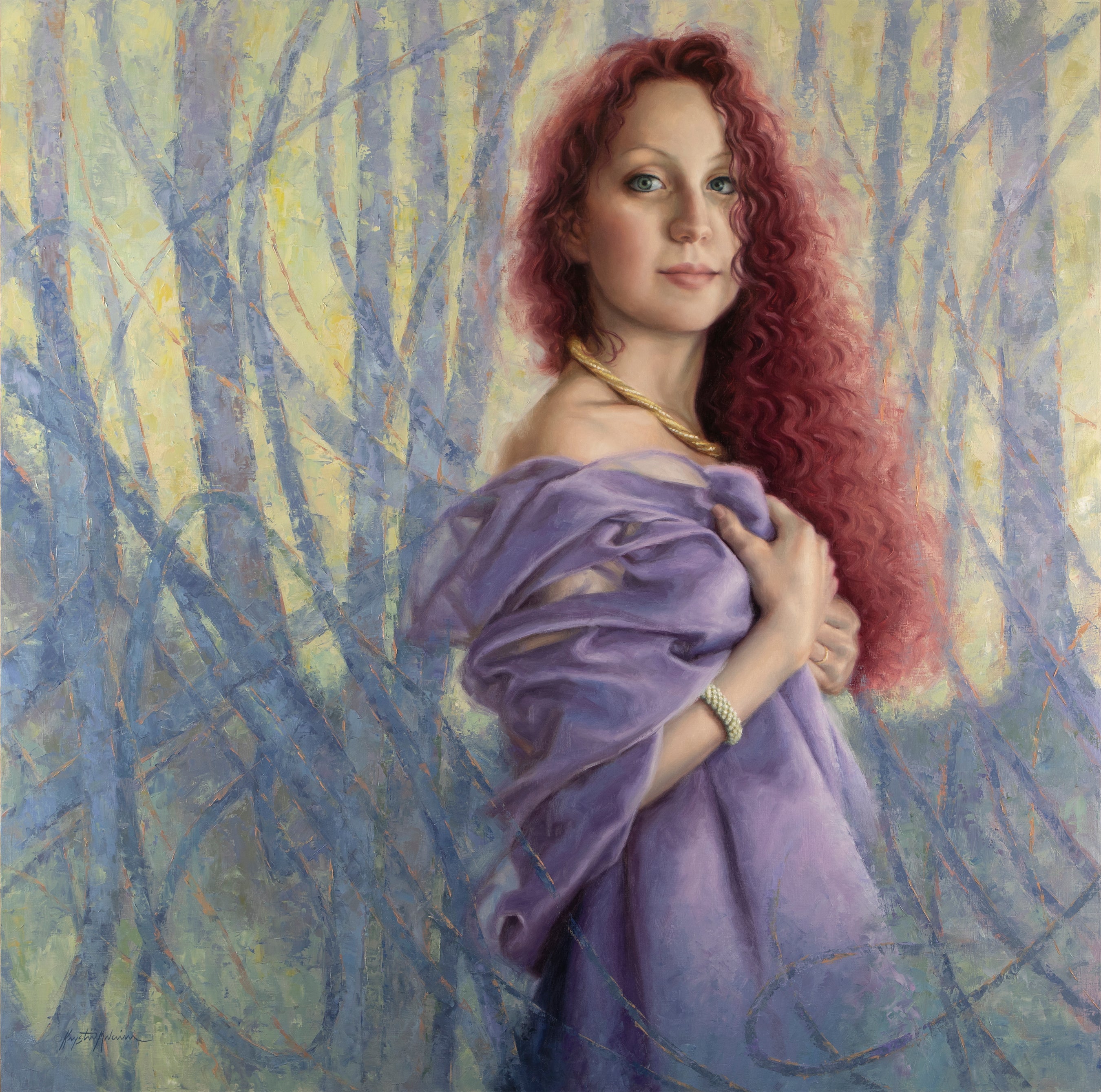 Strange Woods ~ 36"x36" ~ Original oil painting on panel