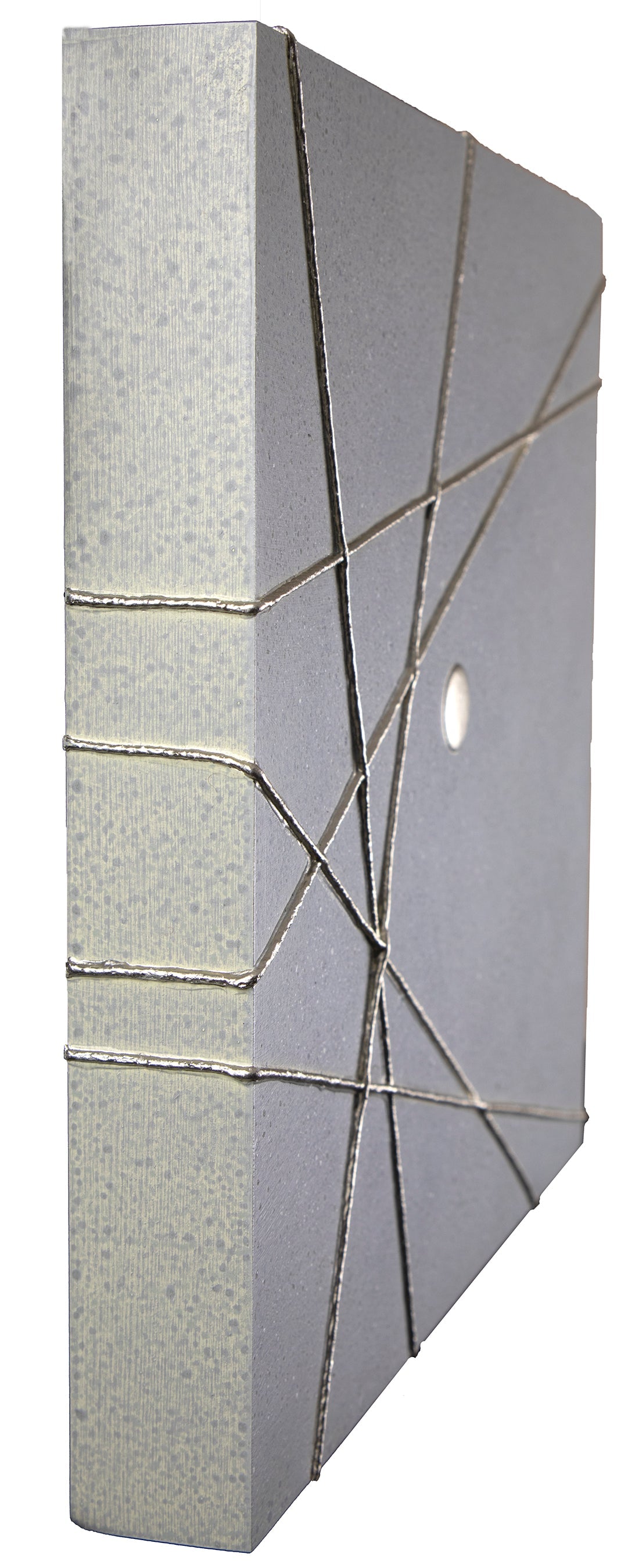 String Theory ~ 40"x40" ~ Original painting on 9 panels with silver string lines