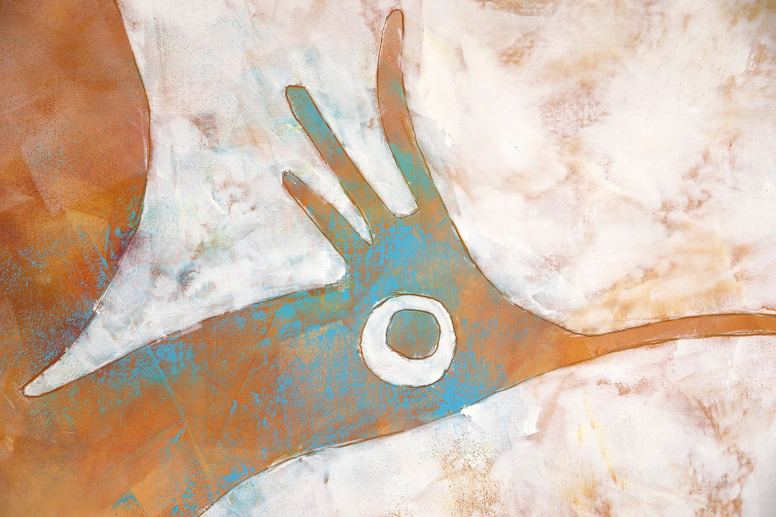 Zia Birds ~ 36"x36" ~ Original oil painting on panel