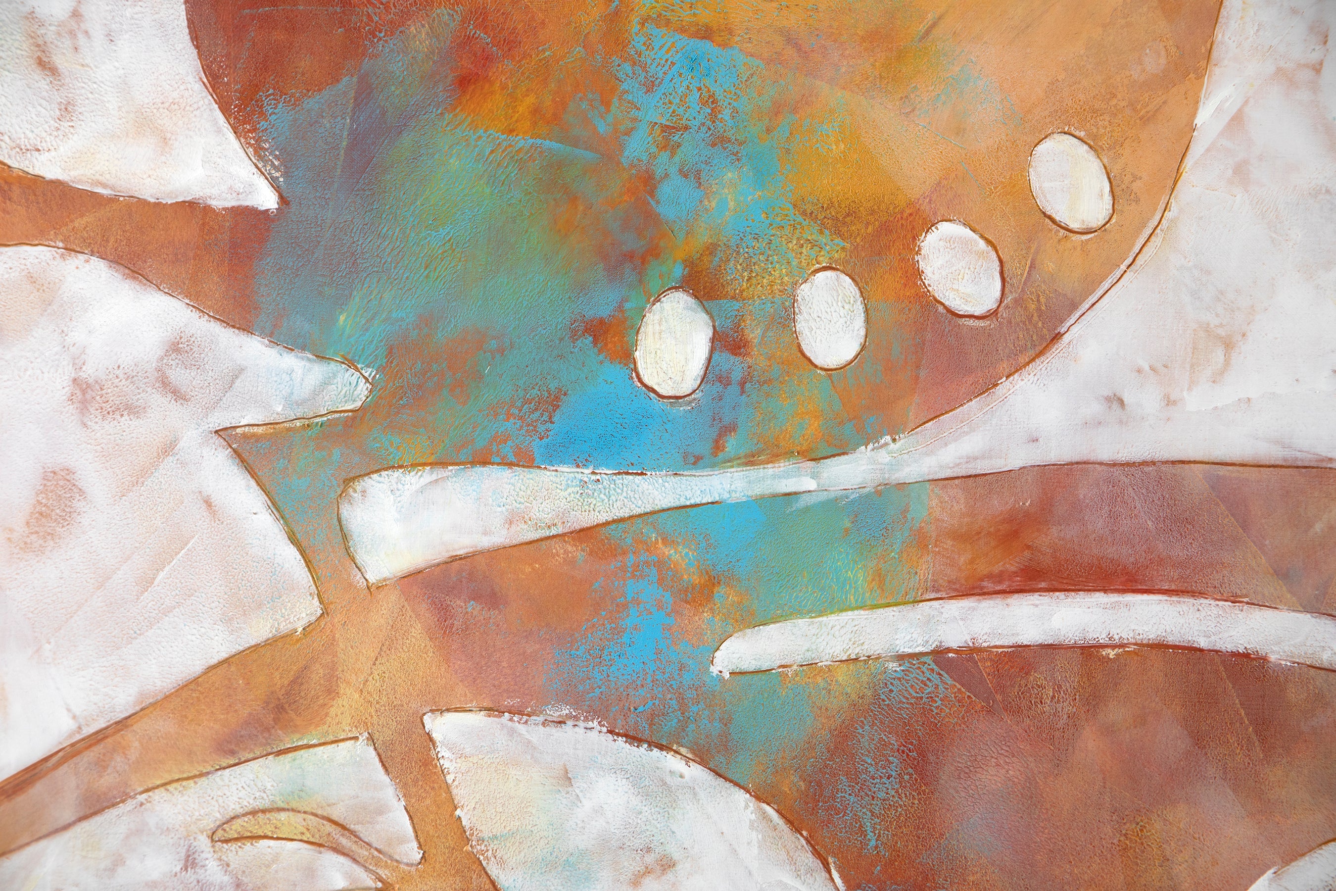 Zia Birds ~ 36"x36" ~ Original oil painting on panel