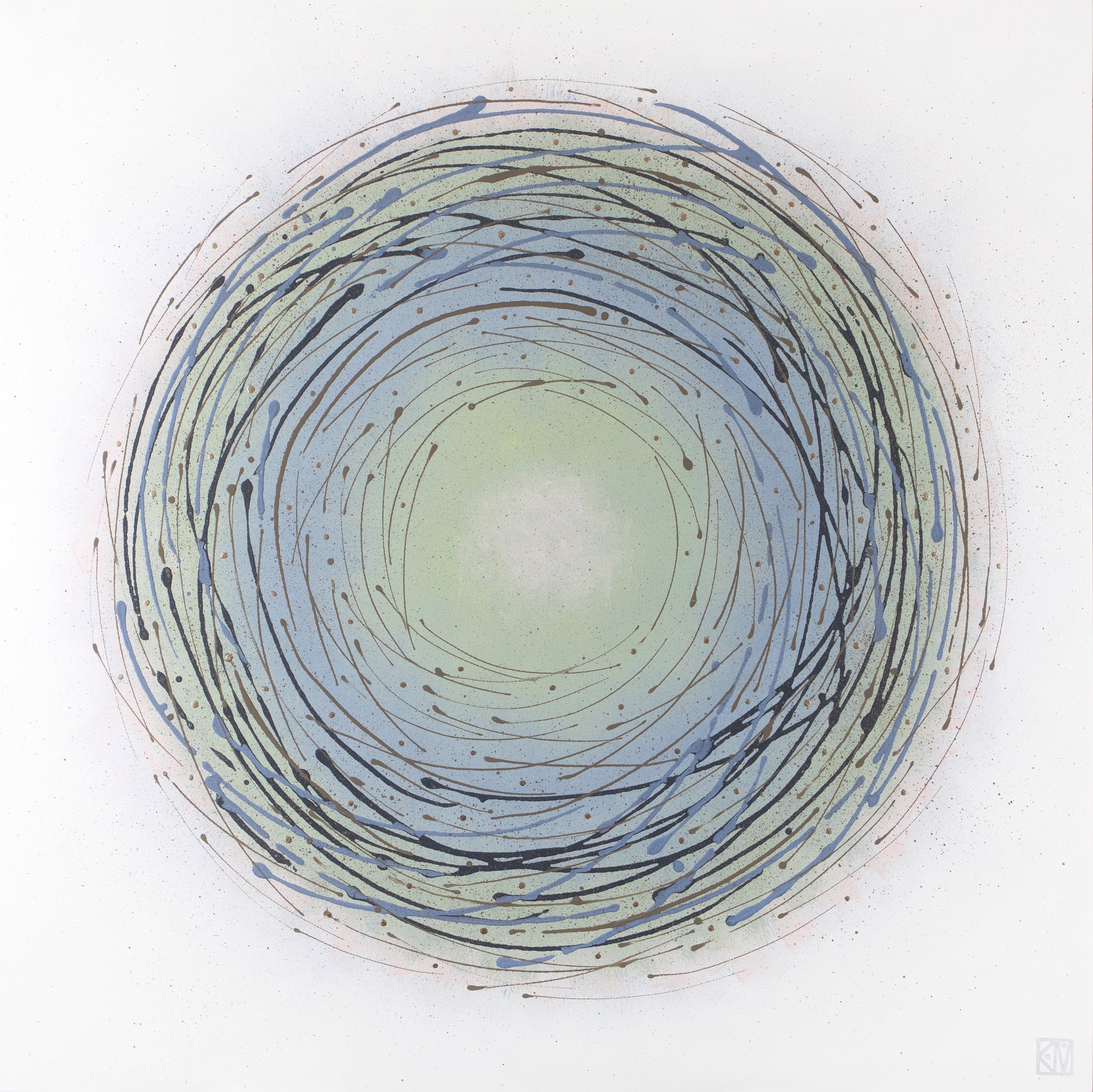 Nest ~ 30"x30" ~ Original painting on panel