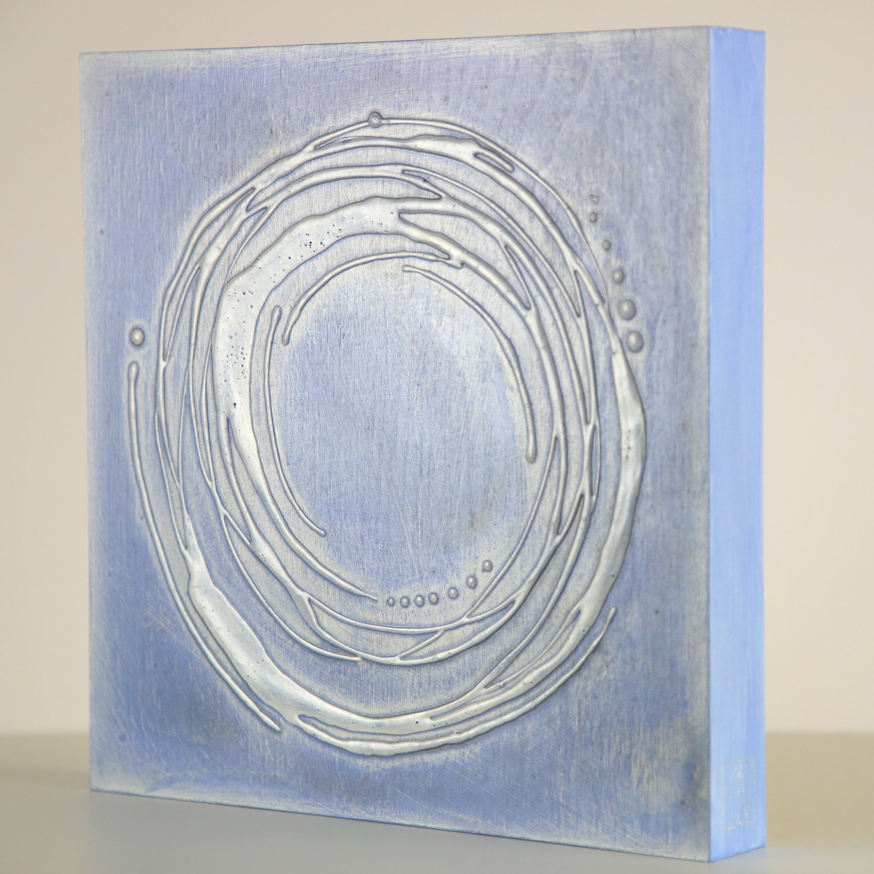 Pool ~ 12"x12" ~ Original textured painting on panel